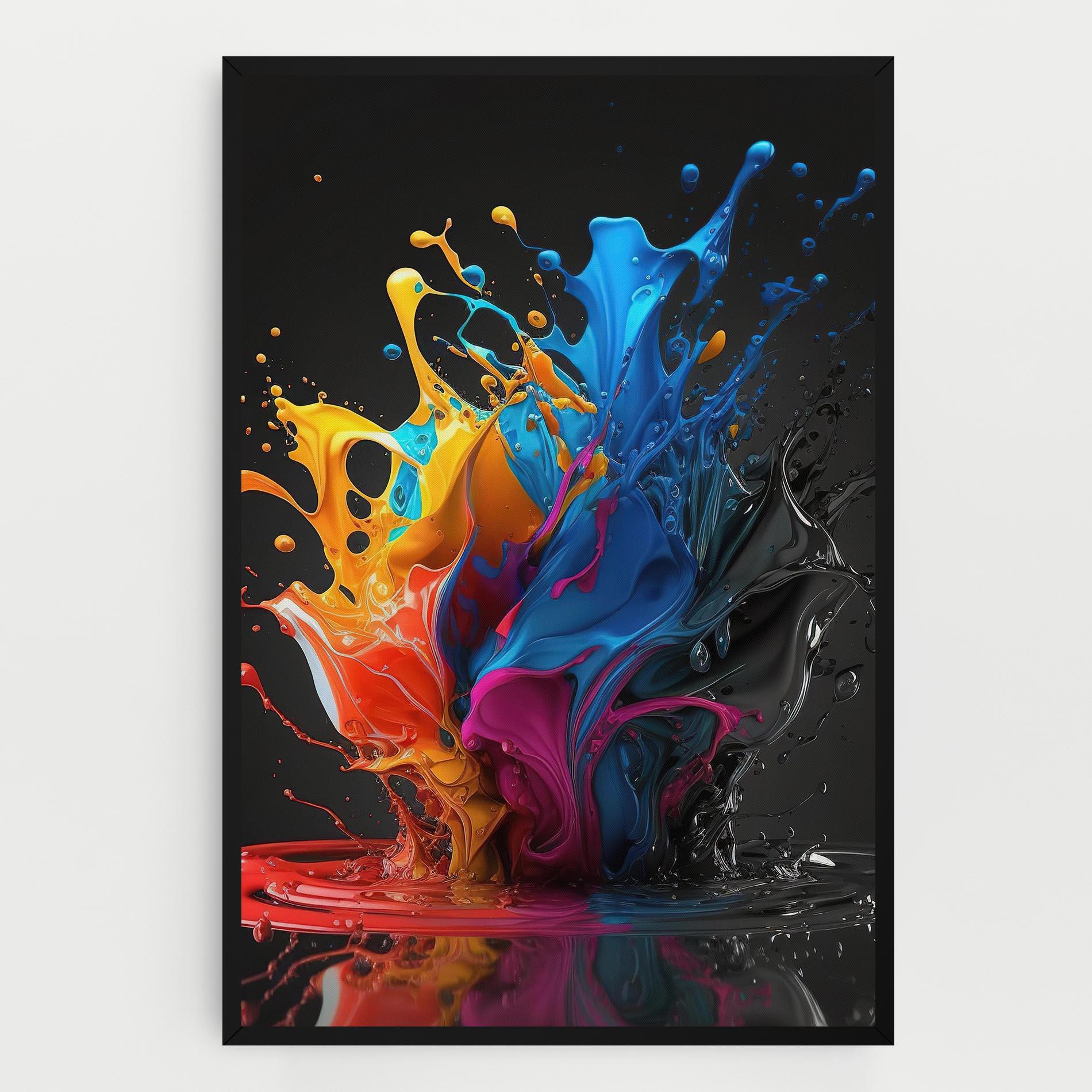 Tablou Canvas Black Blue Splash mockup 0