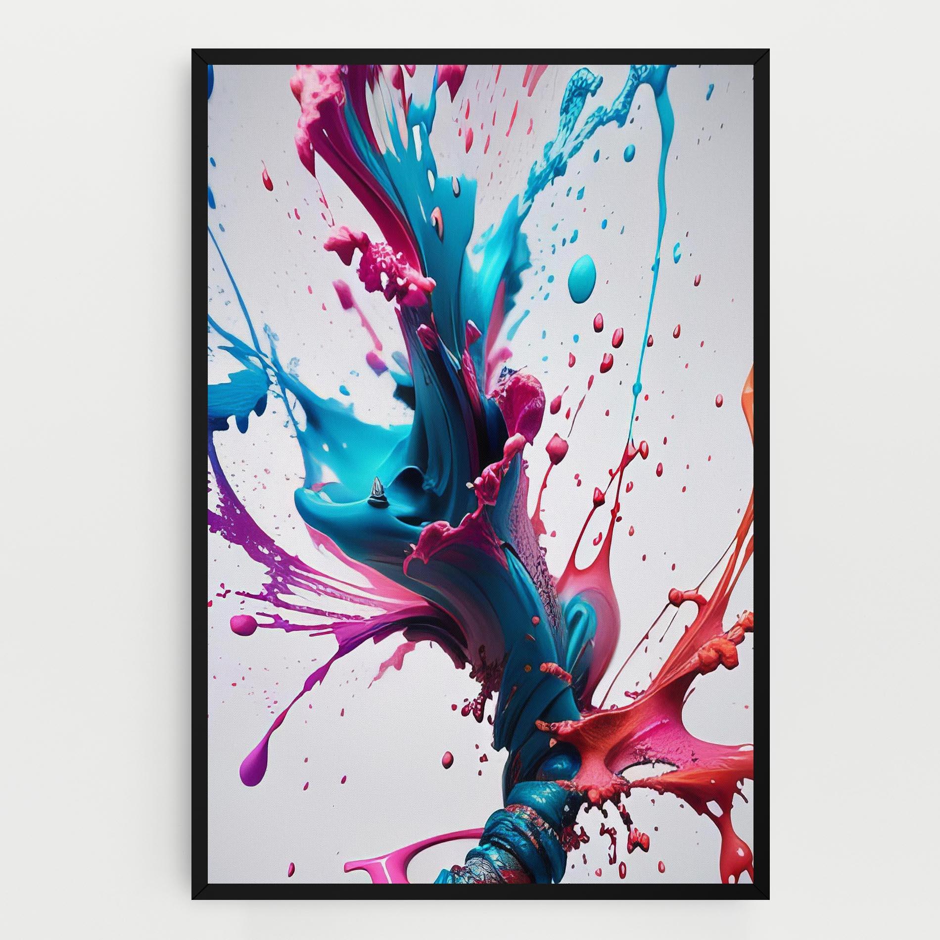 Tablou Canvas Blue Pink Splash mockup 0