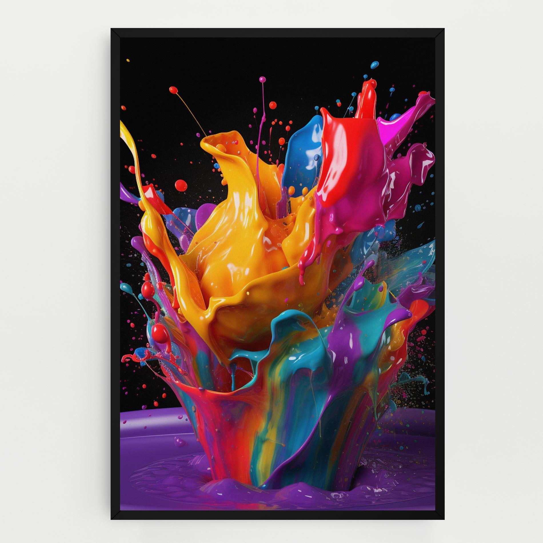 Tablou Canvas Brightly Color Splashing mockup 0