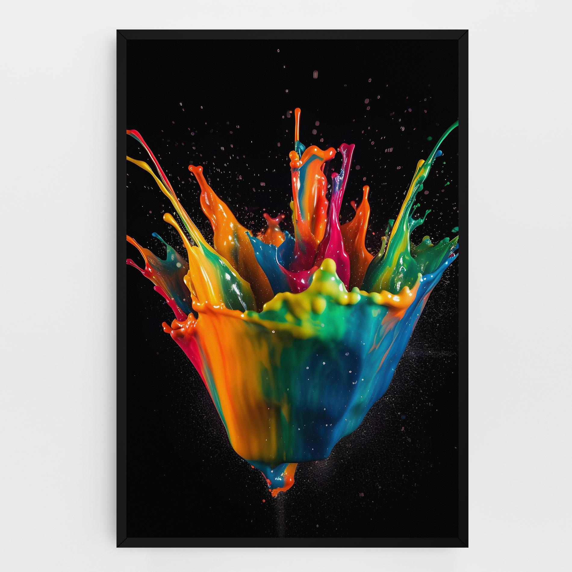 Tablou Canvas Colorful Paint Dropped mockup 0