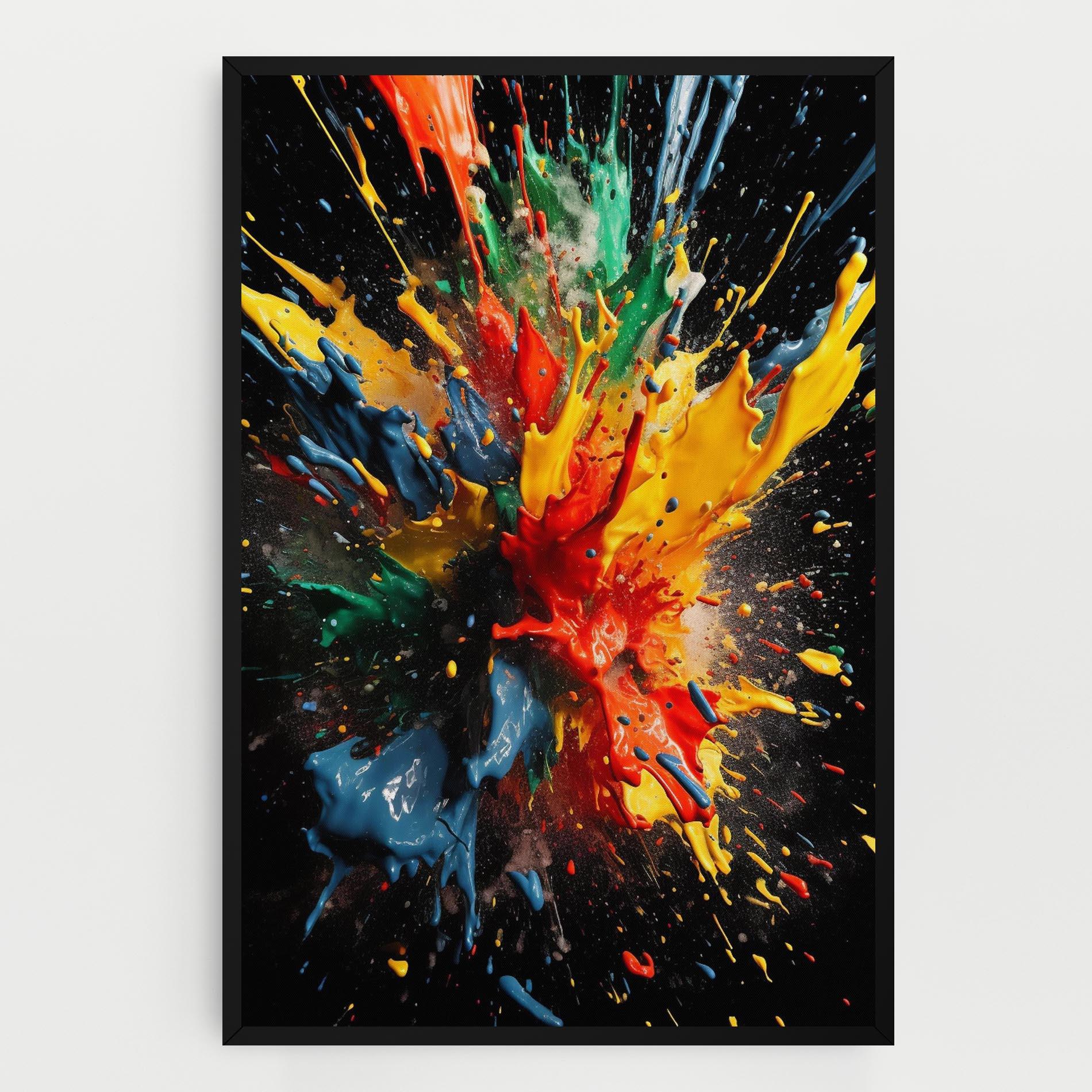 Tablou Canvas Floating Color Splash mockup 0