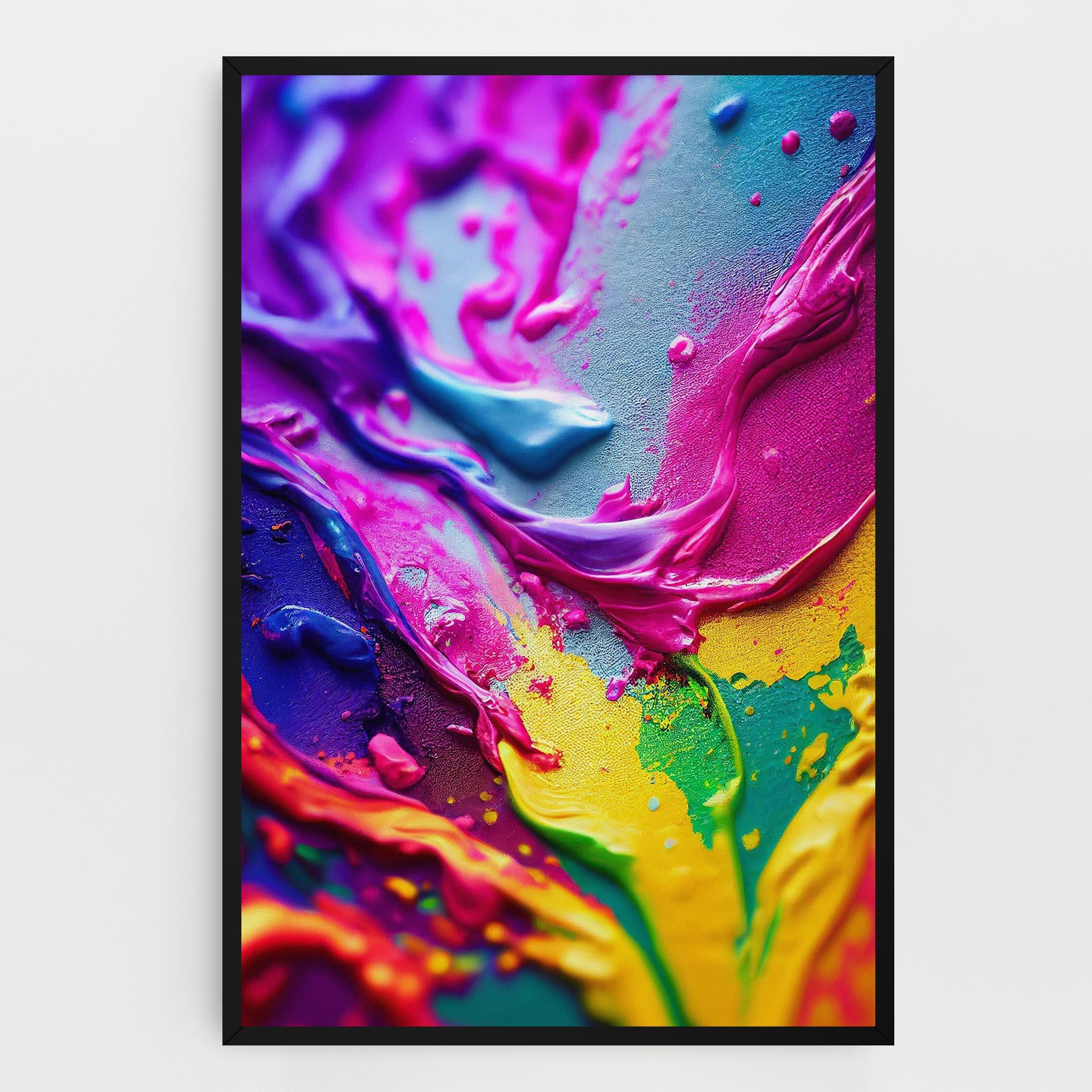 Tablou Canvas Pink Purple Close Up mockup 0