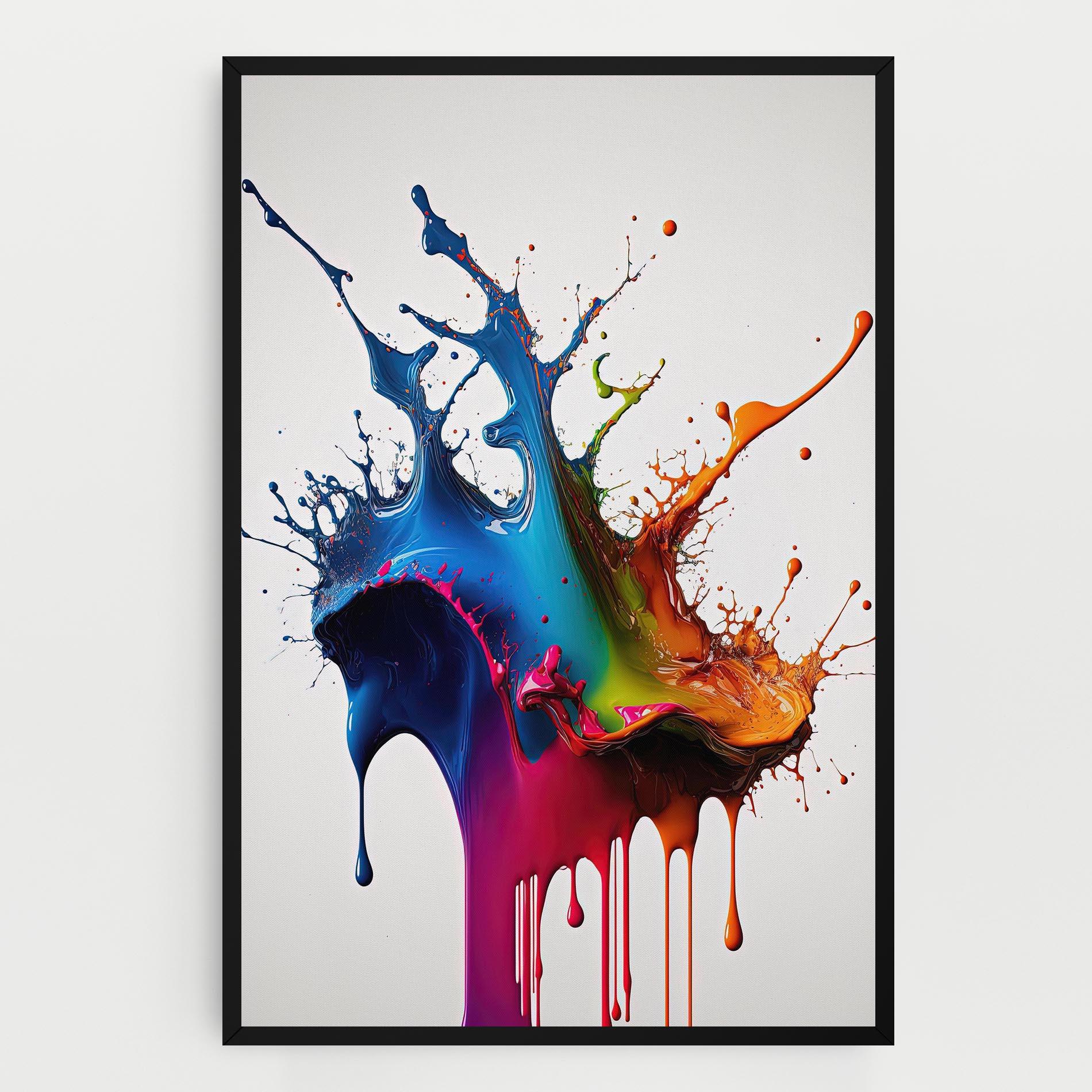 Tablou Canvas Yellow Blue Floating mockup 0