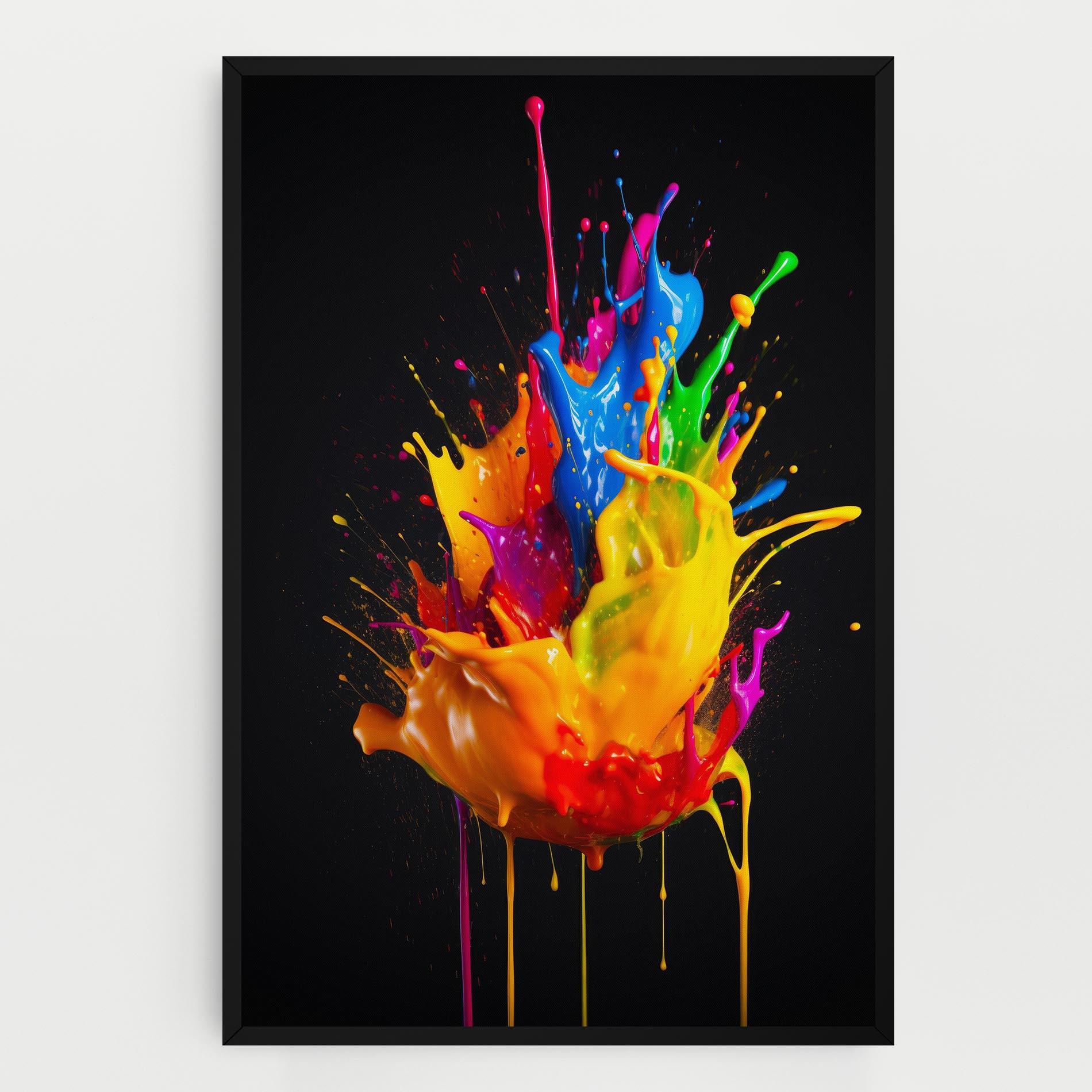 Tablou Canvas Yellow Splash Floating mockup 0