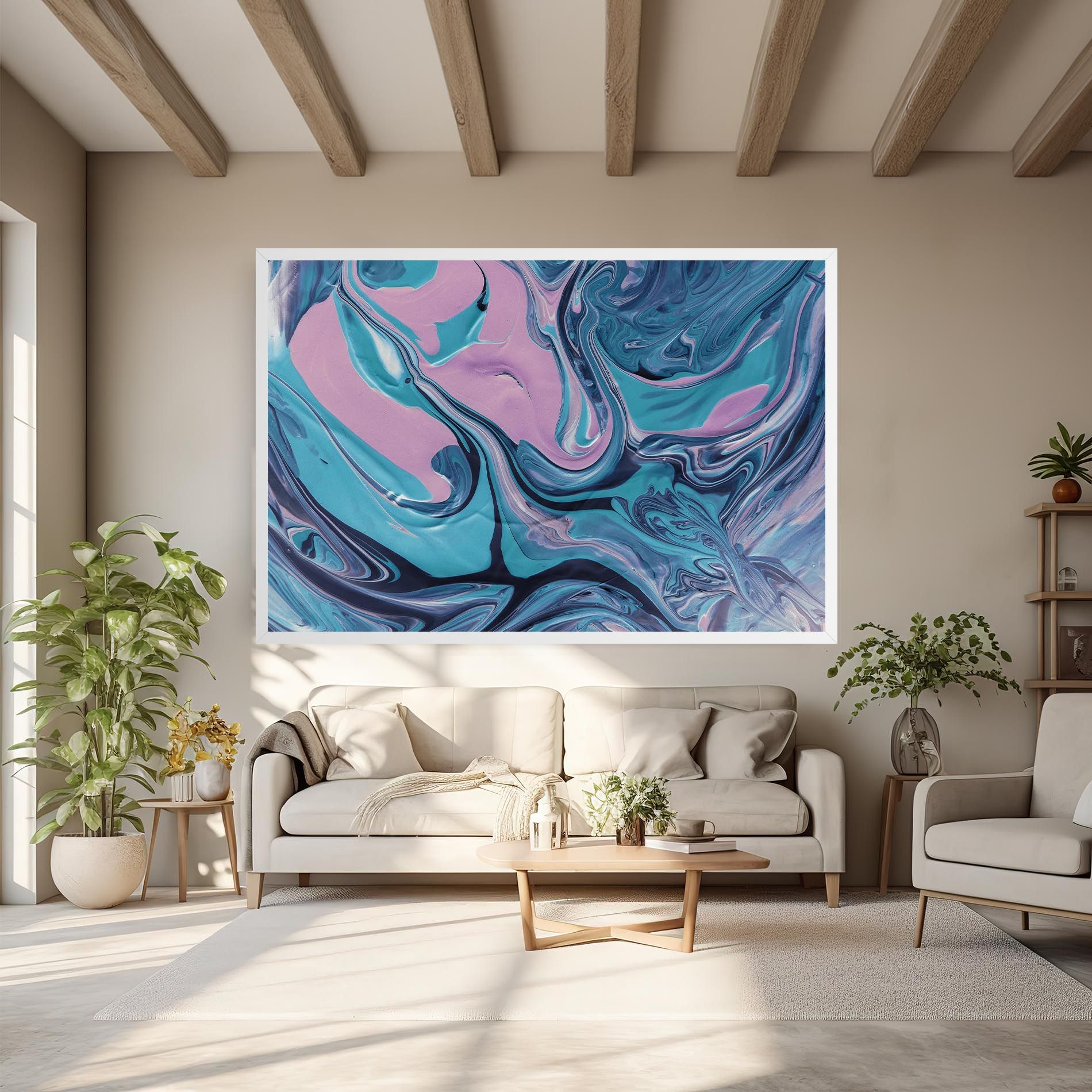 Abstract Blue And Pink mockup 6