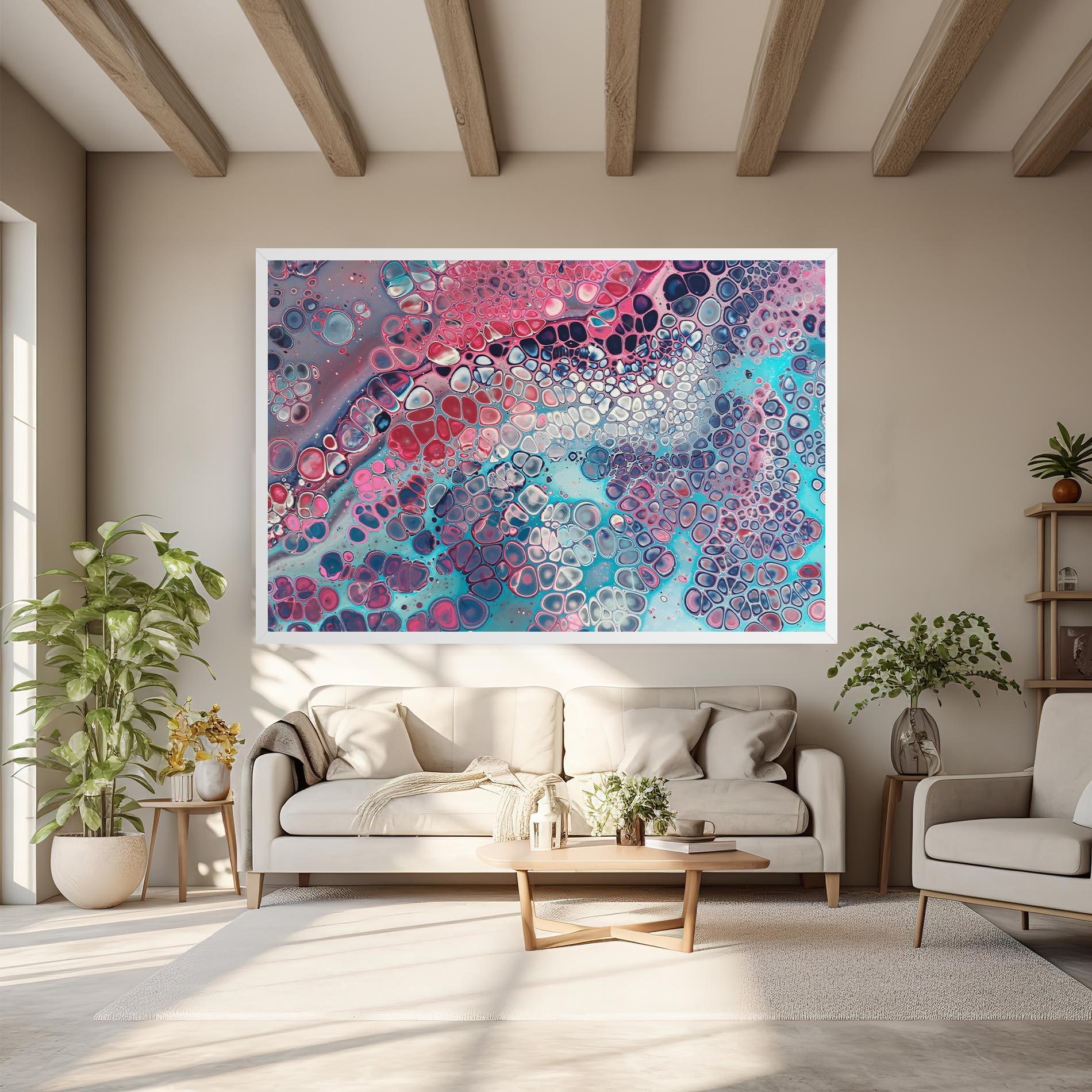 Tablou Canvas Abstract Blue Objects mockup 6