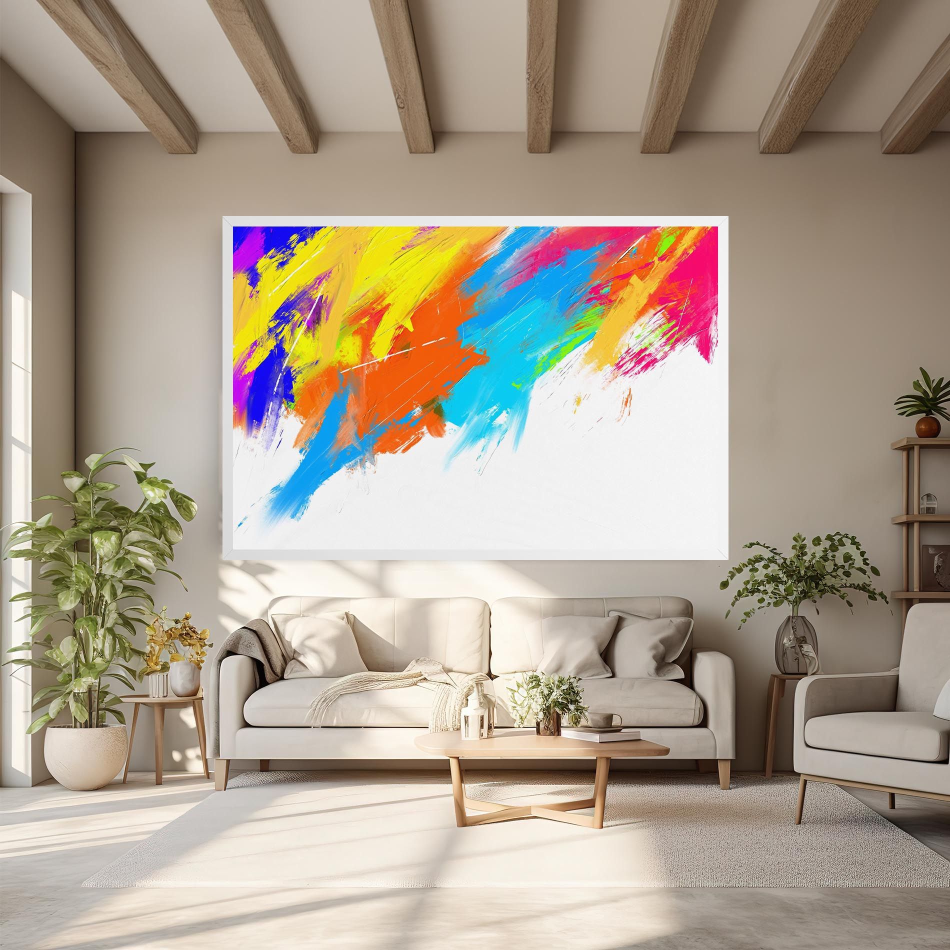 Abstract Blue Yellow mockup 6