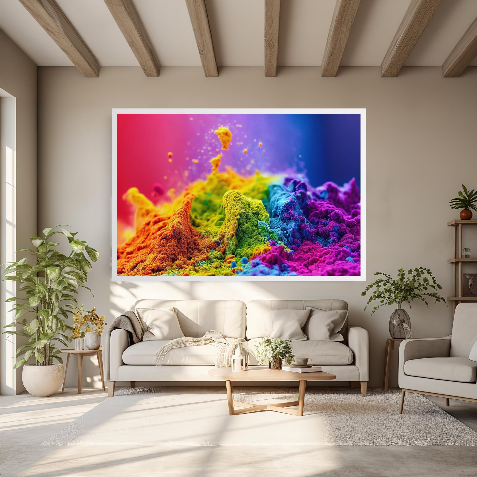 Tablou Canvas Color Powder Explosion mockup 6