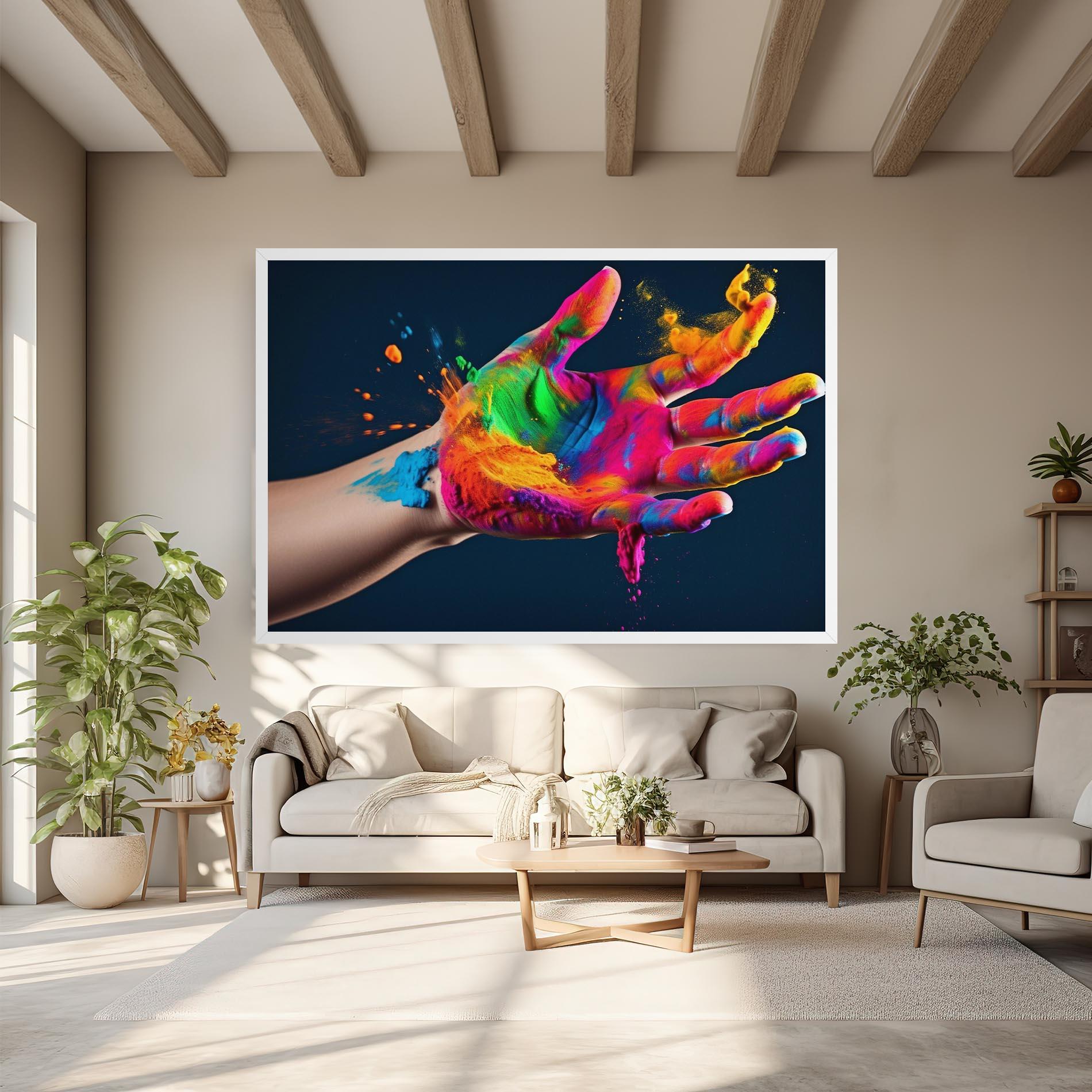 Tablou Canvas Colorful Hand mockup 6