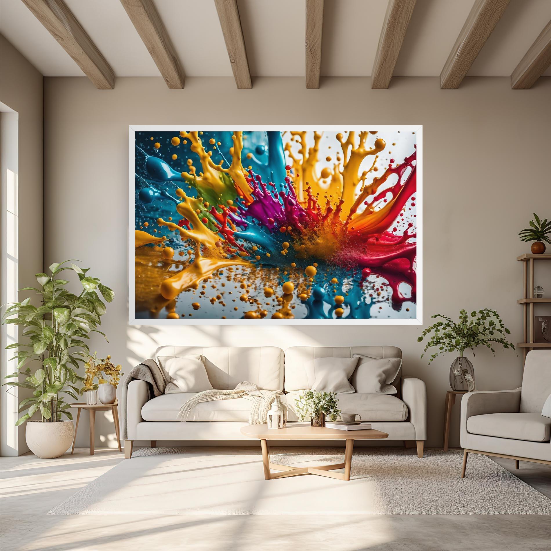 Tablou Canvas Colorful Water Splash mockup 6