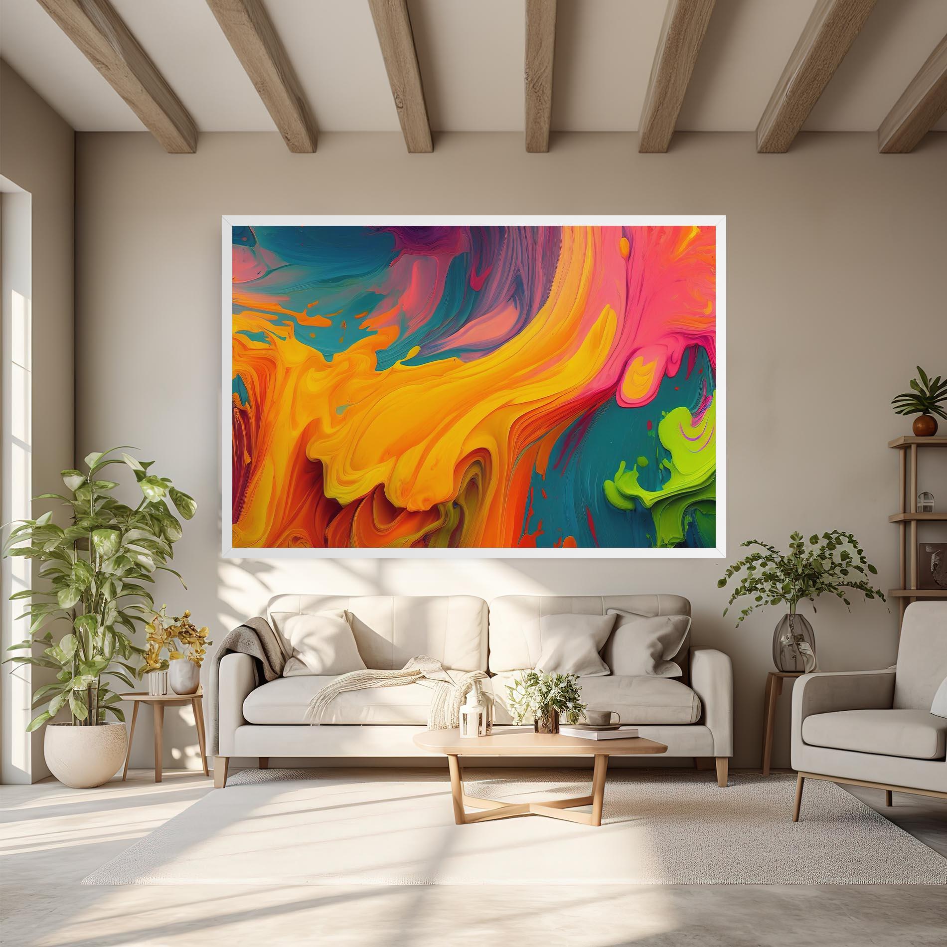 Tablou Canvas Dried Mixed Paint mockup 6