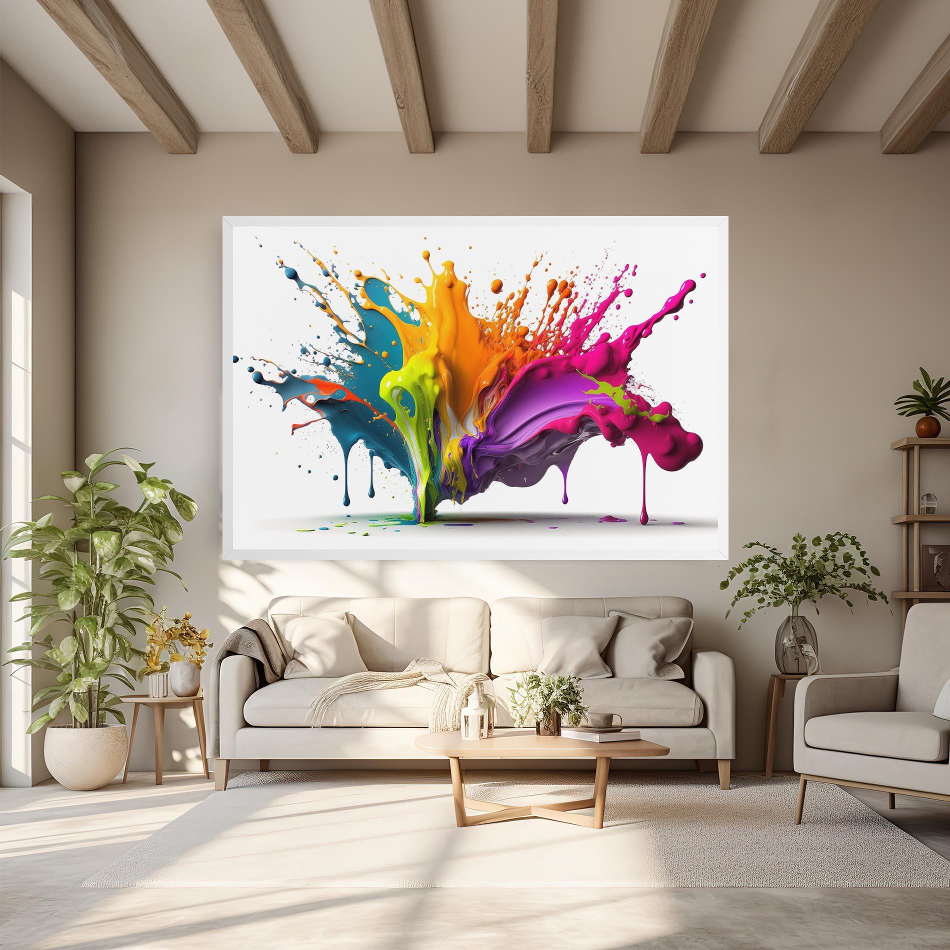 Tablou Canvas Exploding Mixed Liquid mockup 6