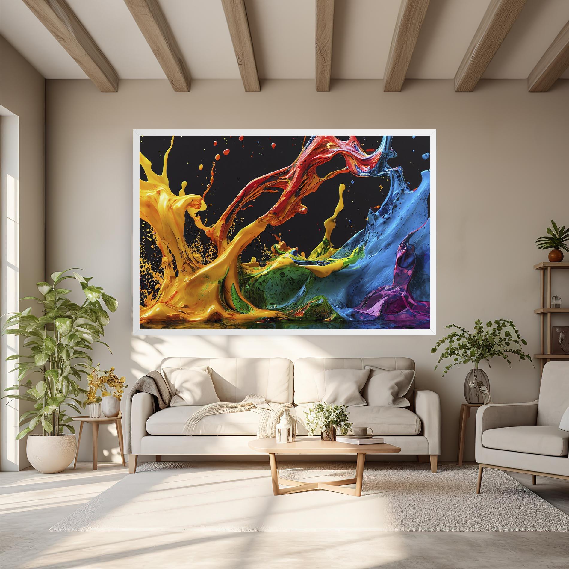 Tablou Canvas Floating Yellow Splay mockup 6