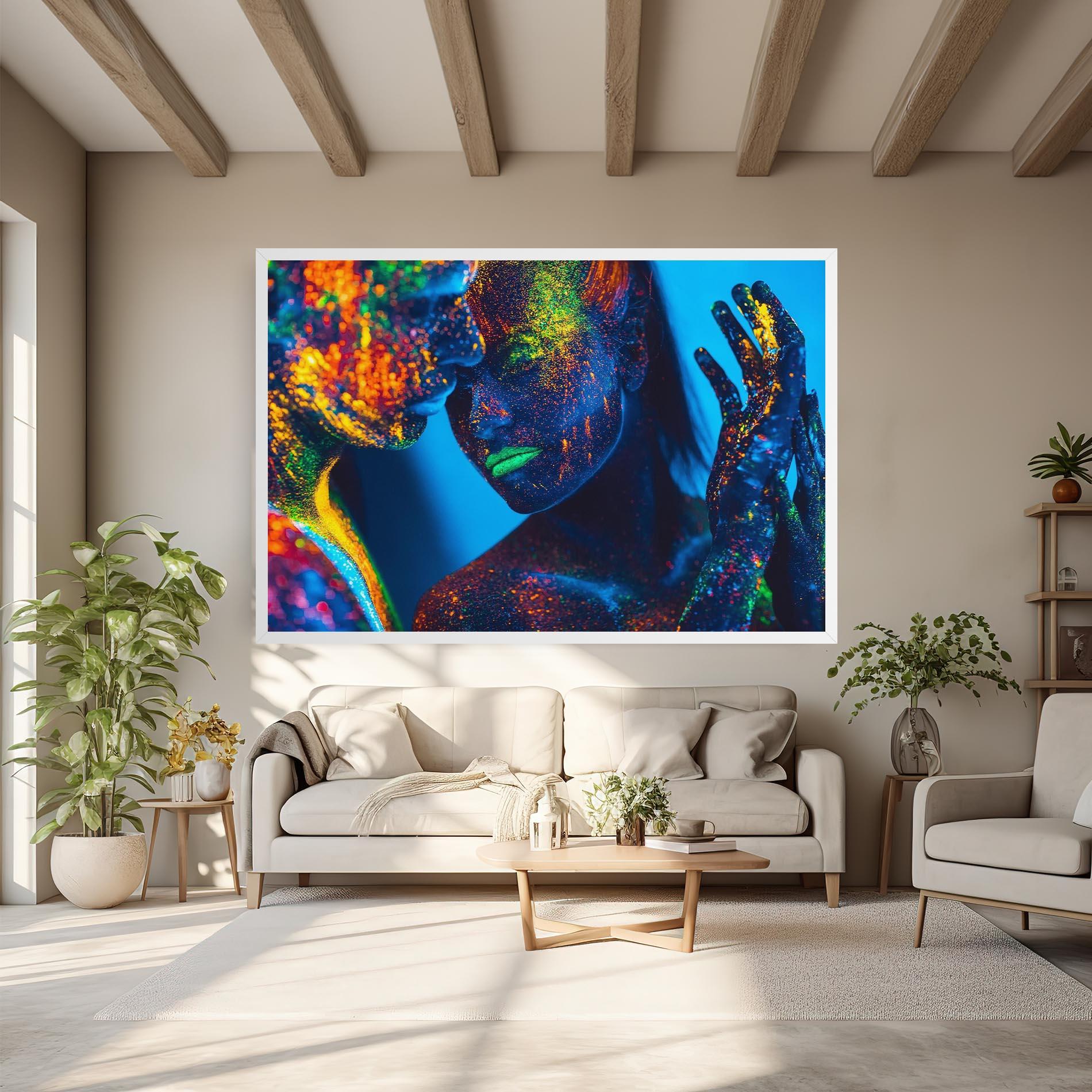 Tablou Canvas Fluorescent Couple mockup 6