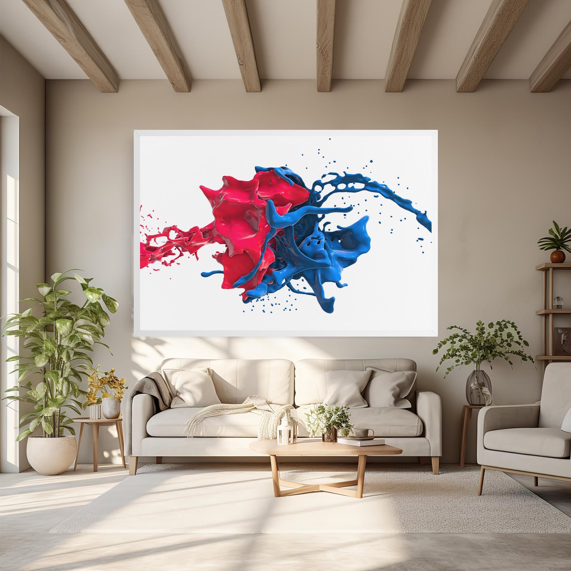 Tablou Canvas Pink And Blue Splash mockup 6