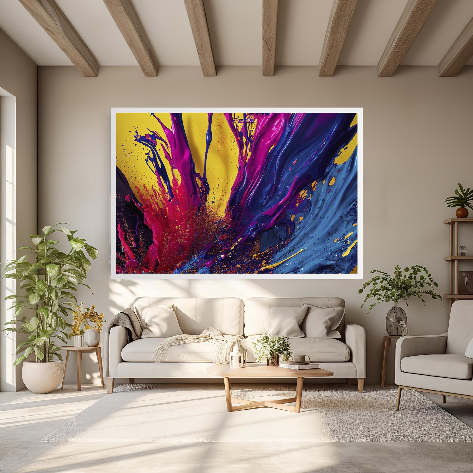 Tablou Canvas Purple And Blue Splash mockup 6