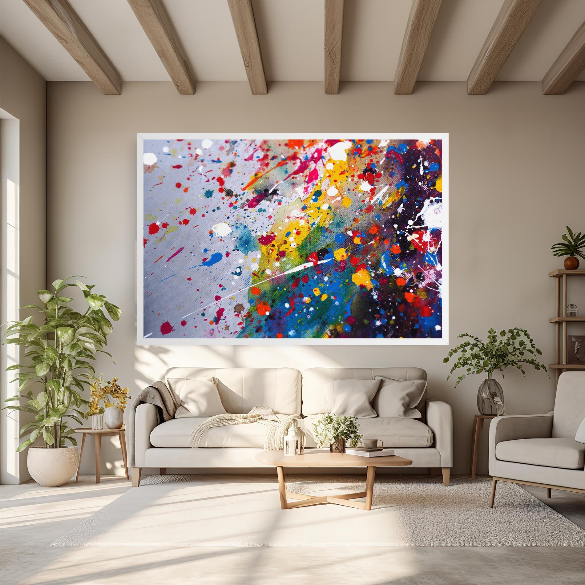 Tablou Canvas Watercolor Drops mockup 6