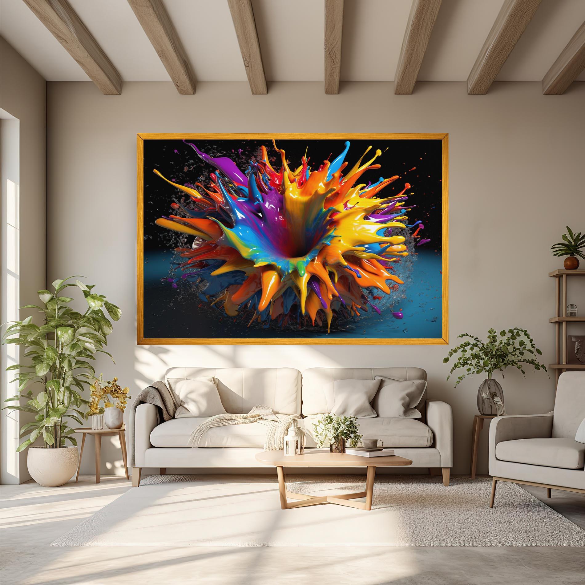 Tablou Canvas 3d Color Splash mockup 6