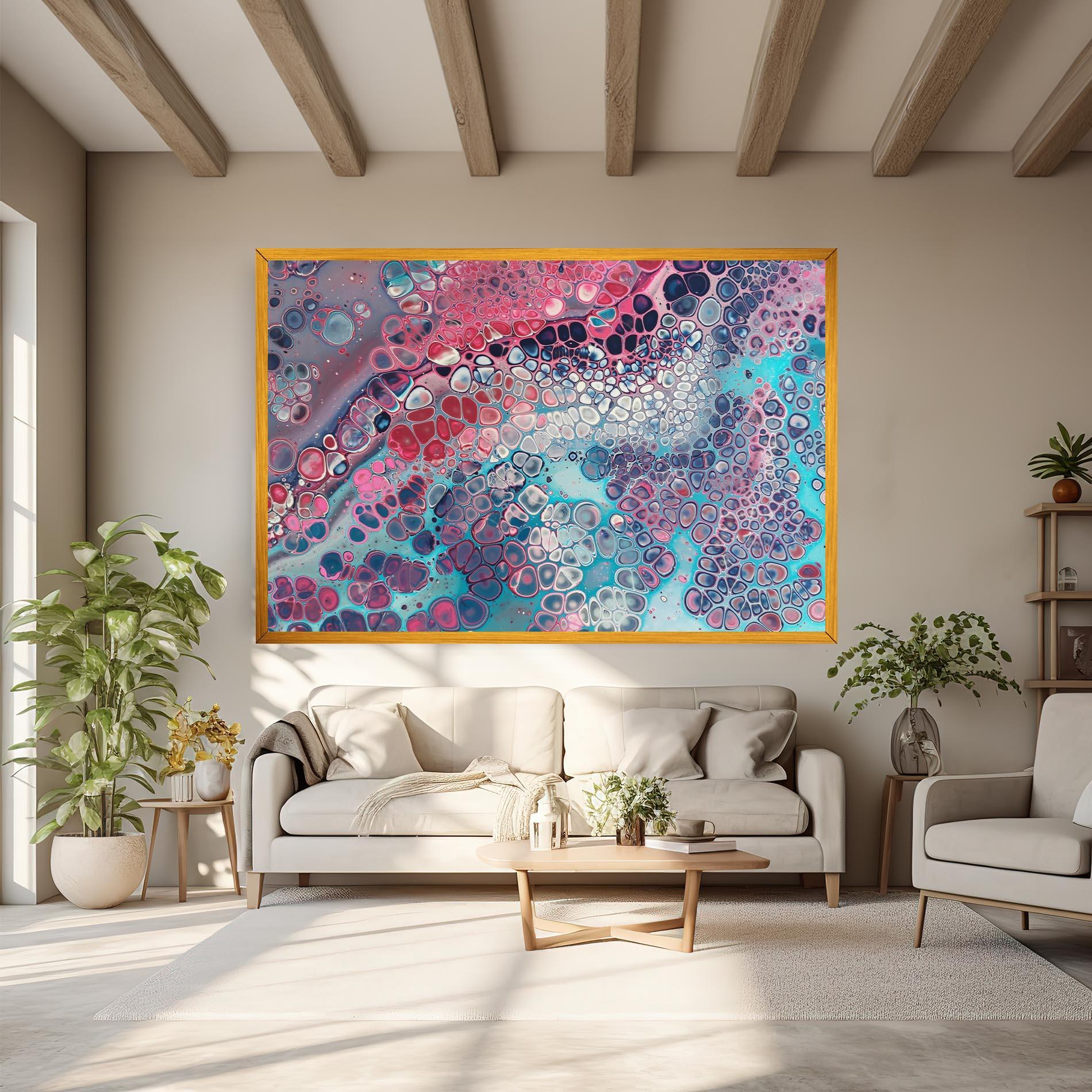 Tablou Canvas Abstract Blue Objects mockup 6