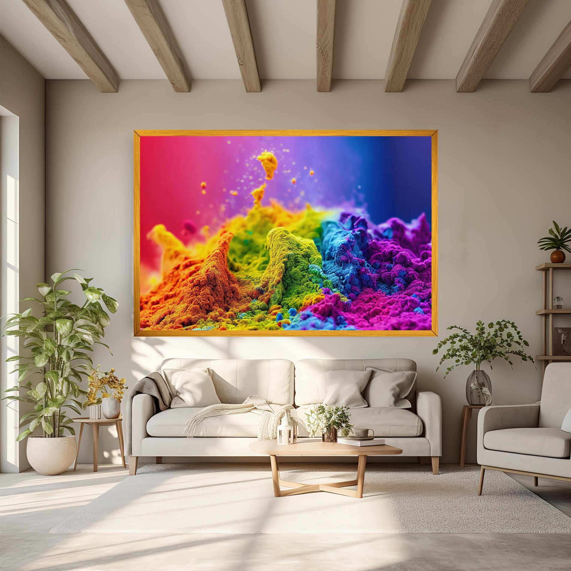 Tablou Canvas Color Powder Explosion mockup 6