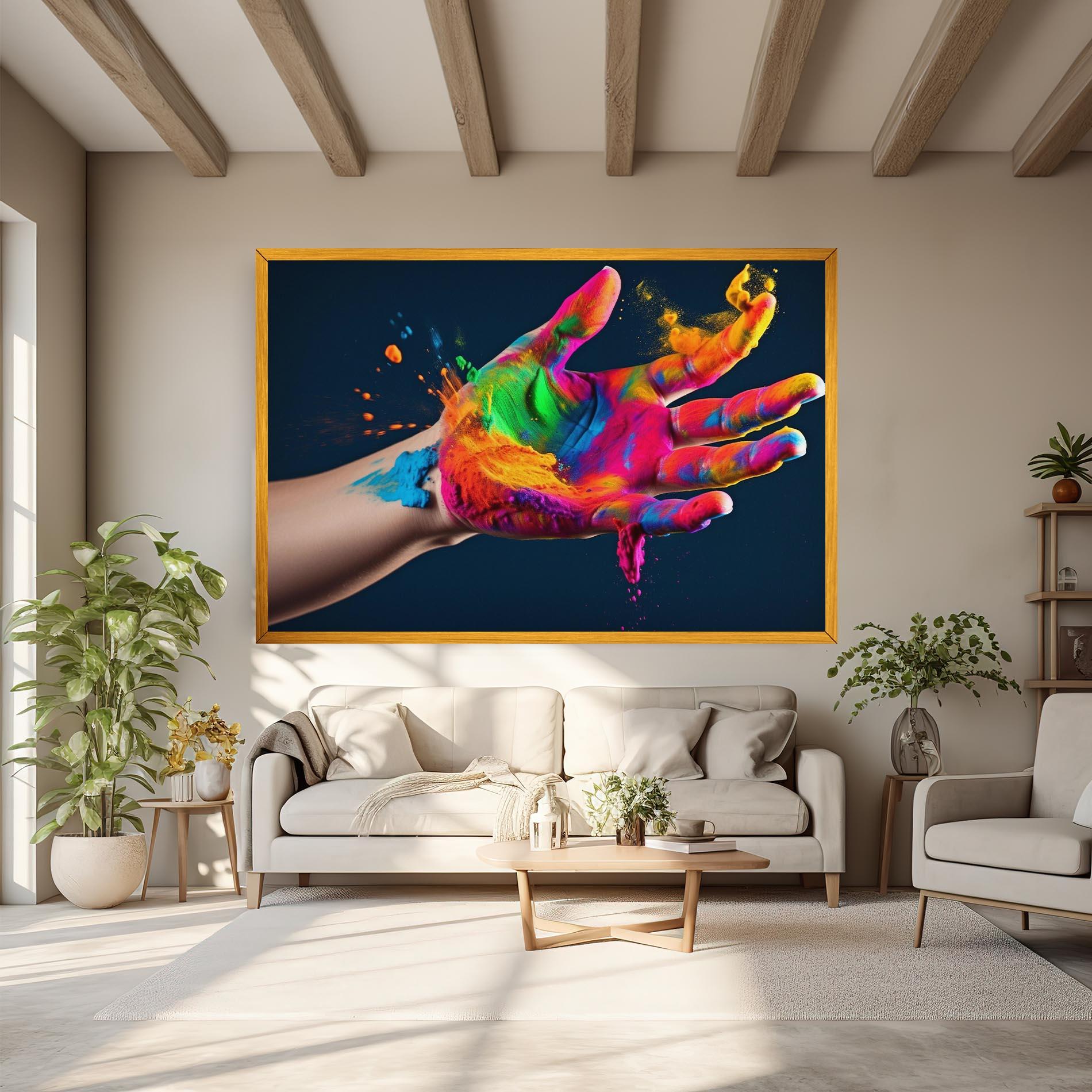Tablou Canvas Colorful Hand mockup 6
