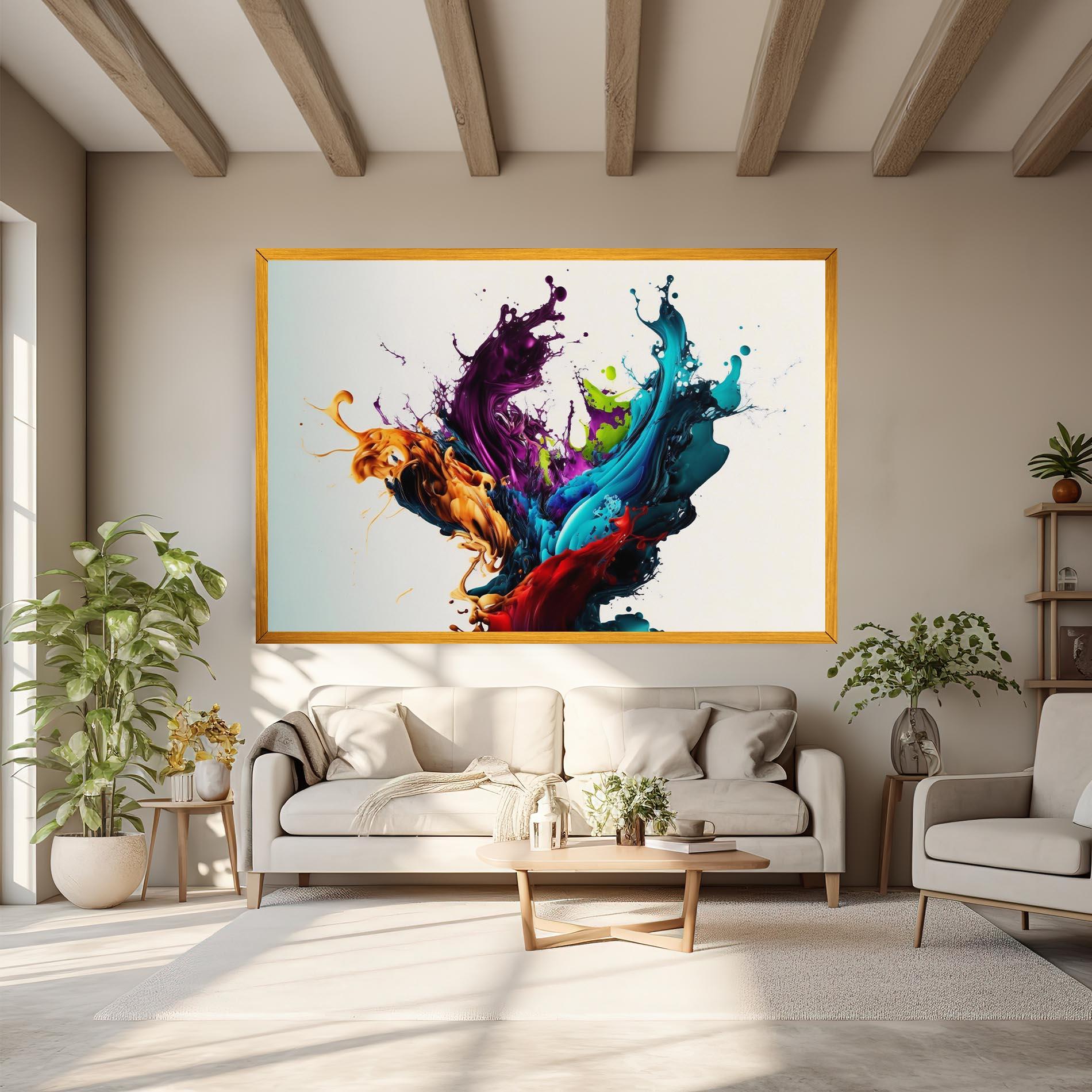 Tablou Canvas Dark Purple Splash mockup 6