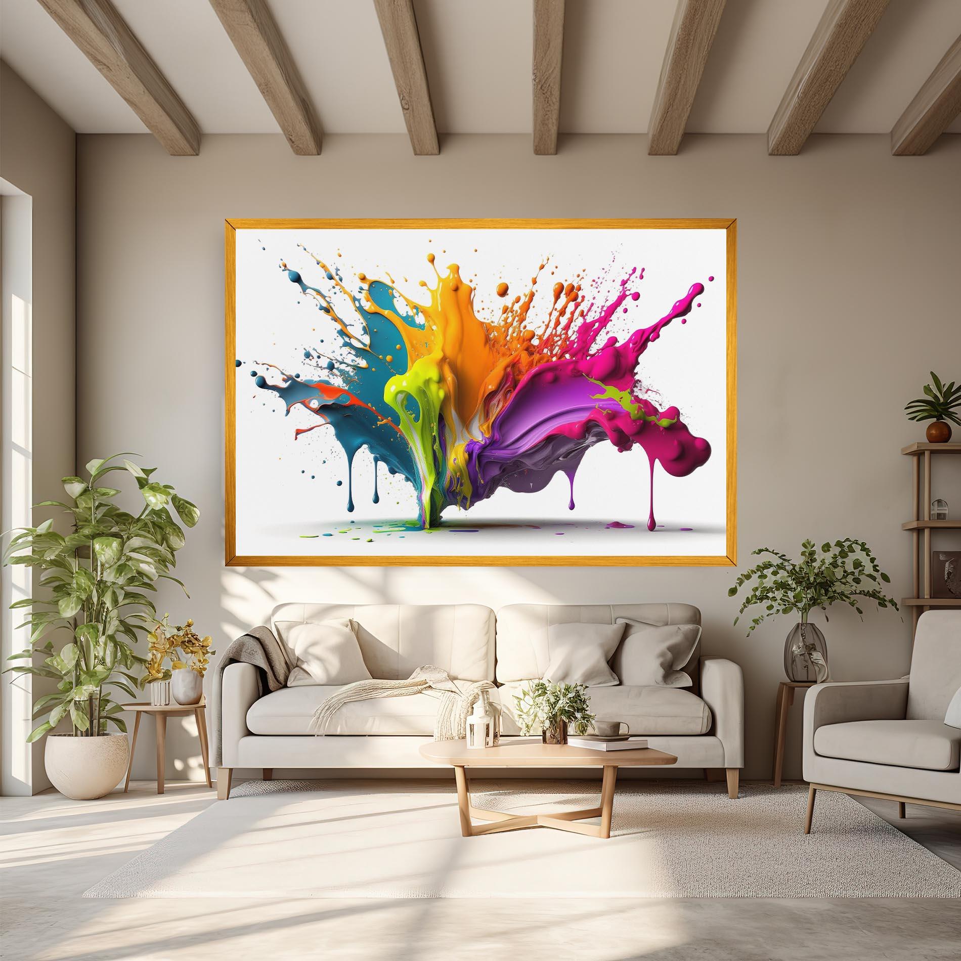 Tablou Canvas Exploding Mixed Liquid mockup 6