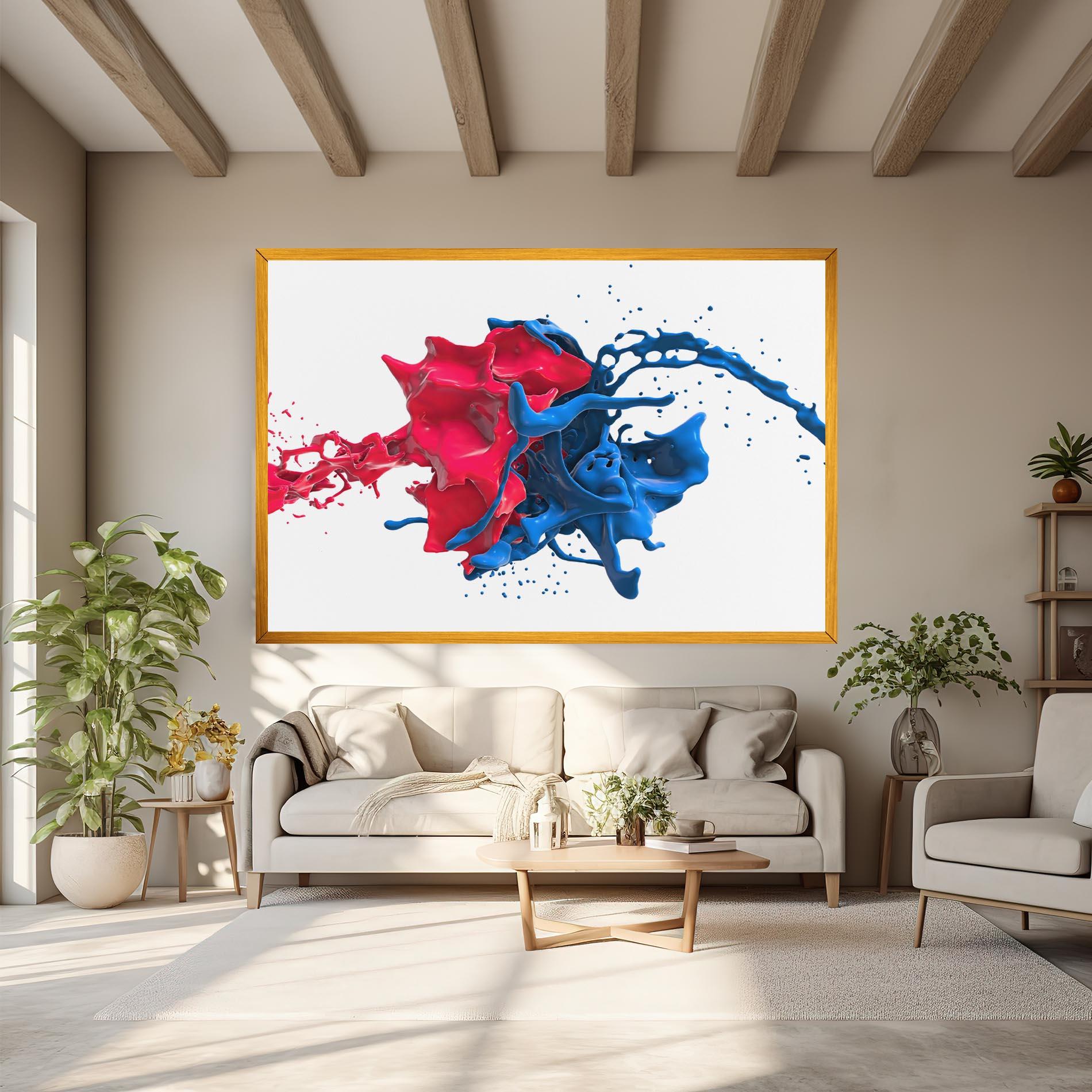 Tablou Canvas Pink And Blue Splash mockup 6