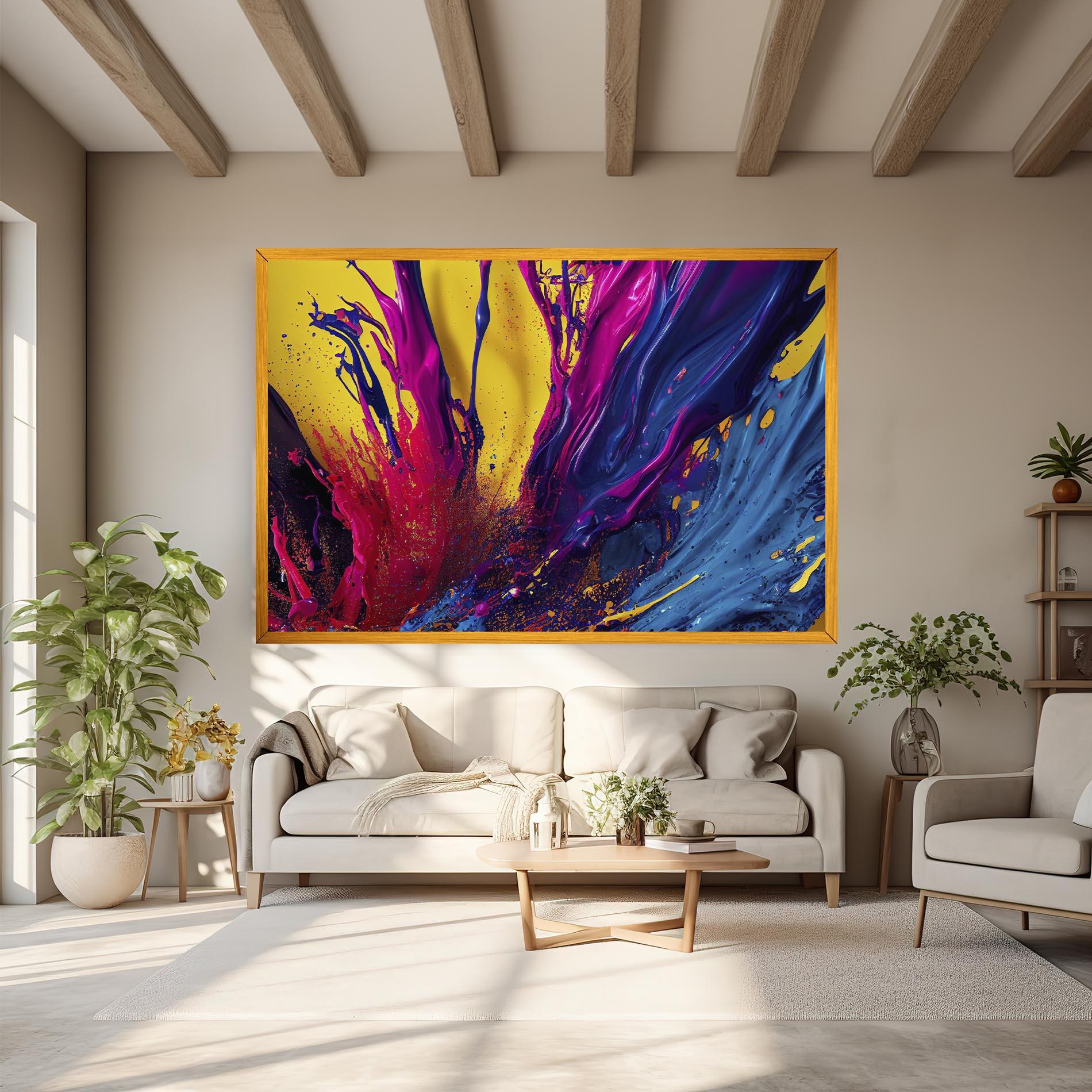 Tablou Canvas Purple And Blue Splash mockup 6