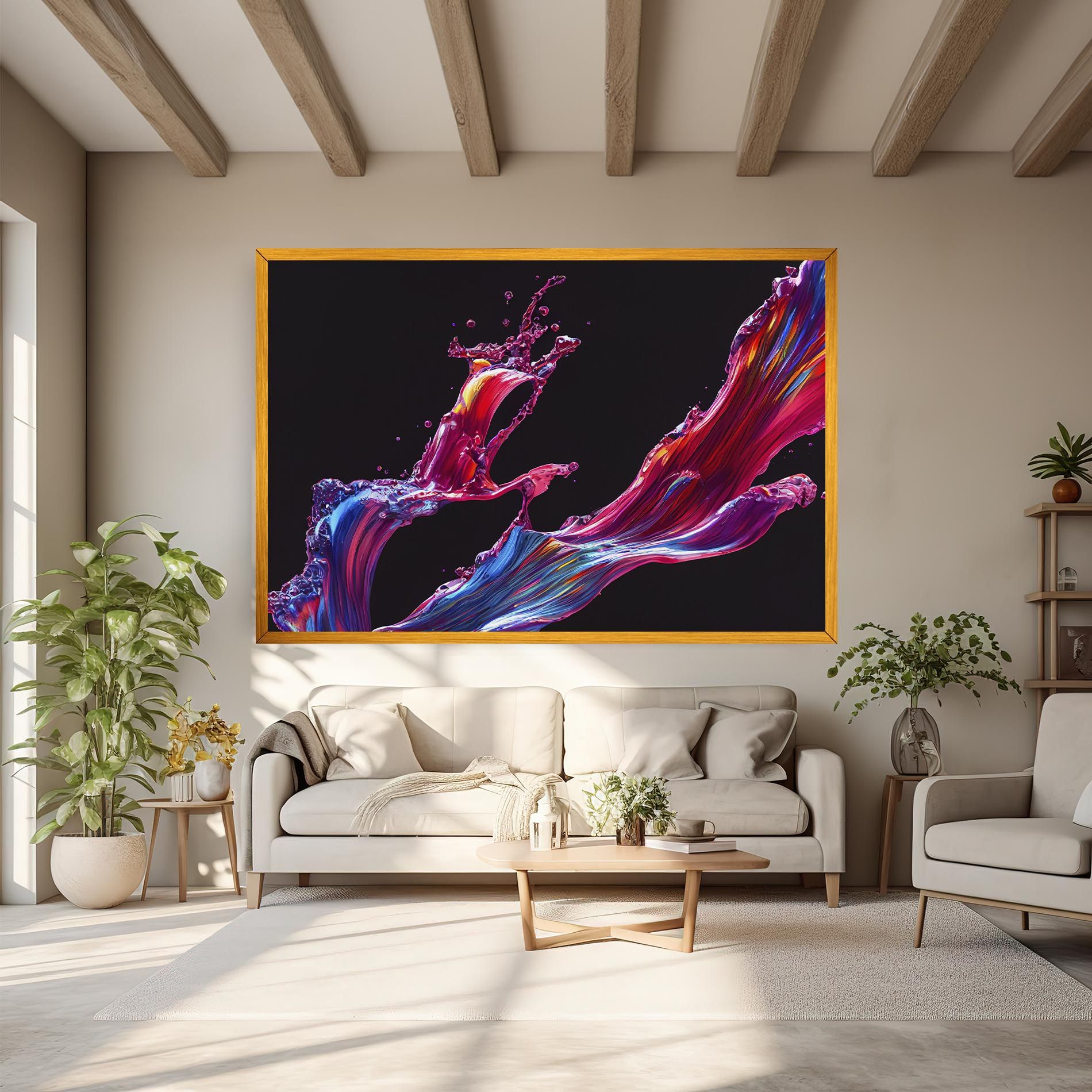 Purple Floating Paint mockup 6