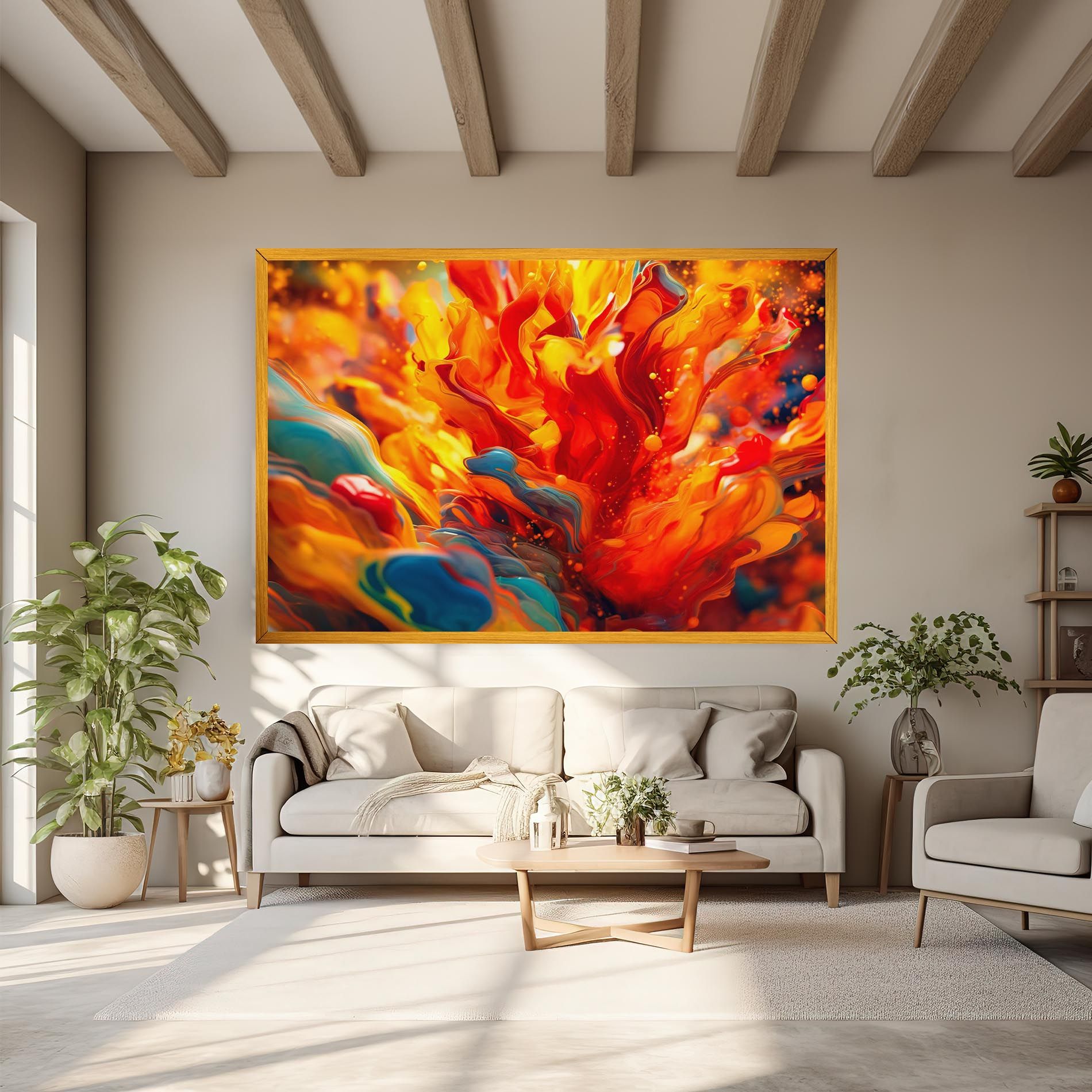 Red Color Flames mockup 6