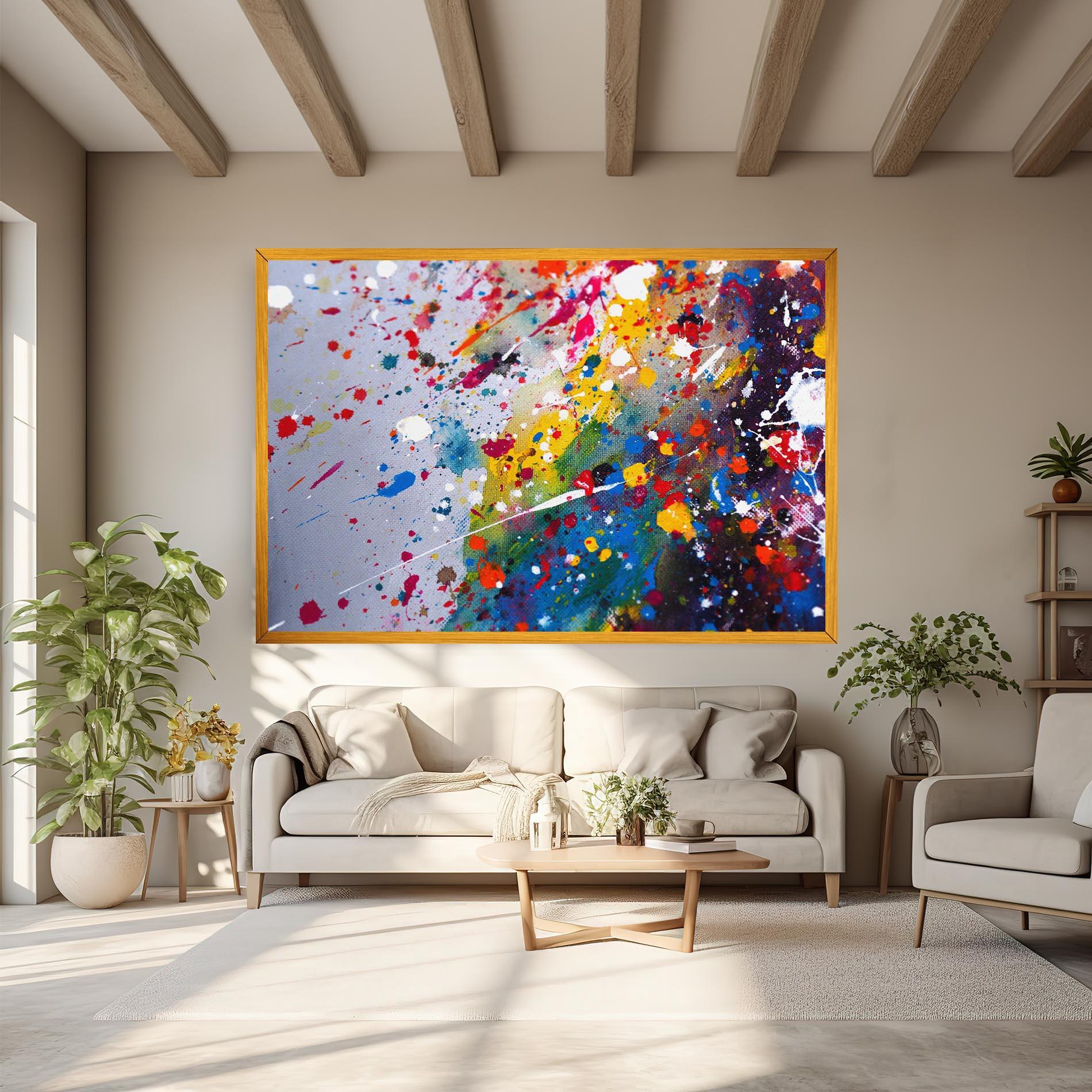 Tablou Canvas Watercolor Drops mockup 6