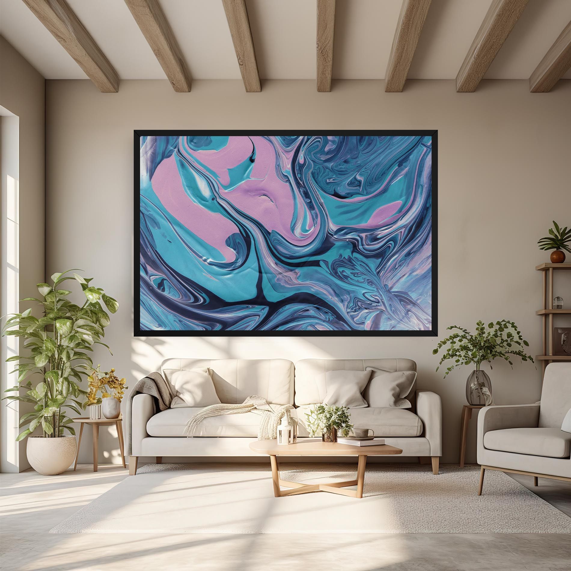 Abstract Blue And Pink mockup 6