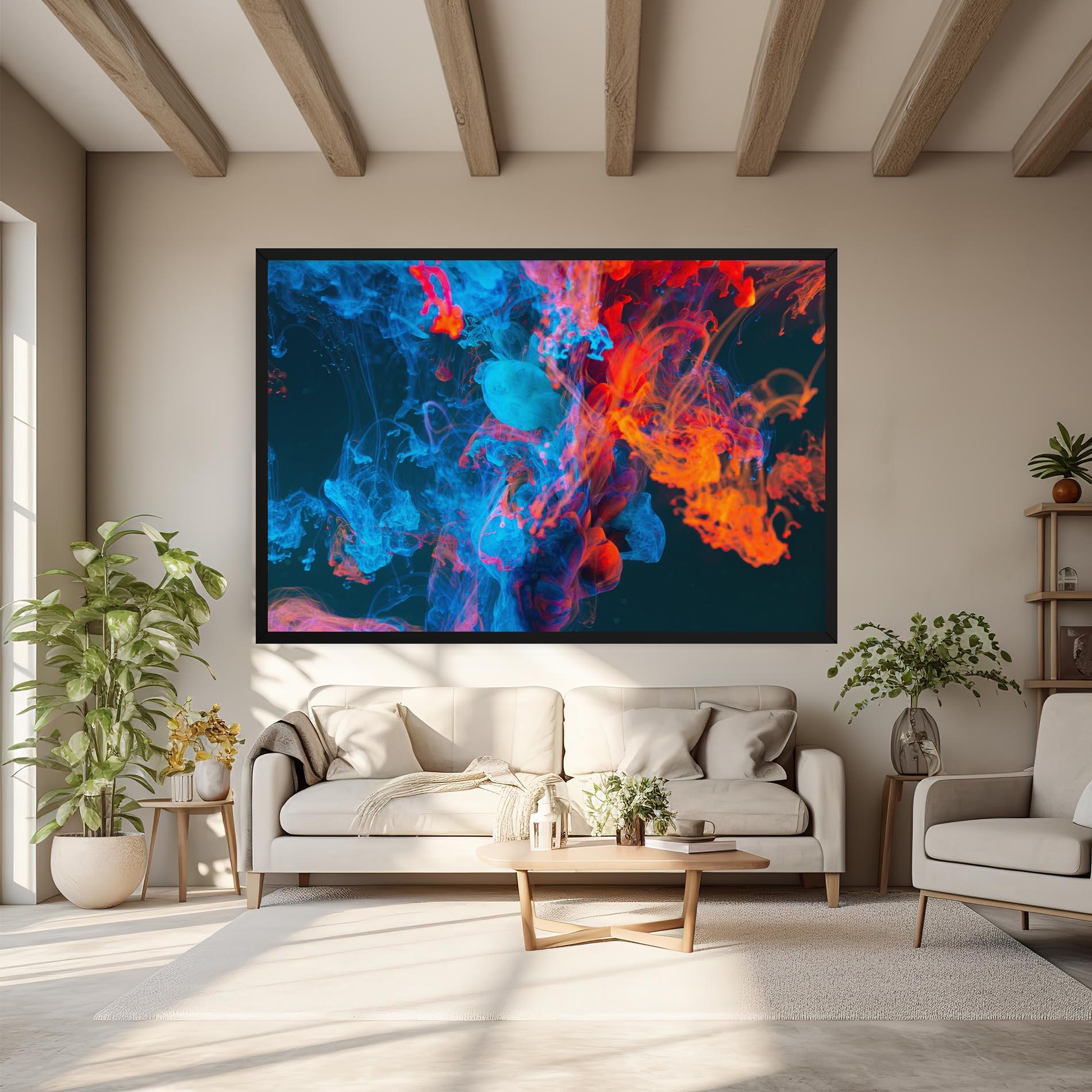 Tablou Canvas Abstract Blue And Red mockup 6