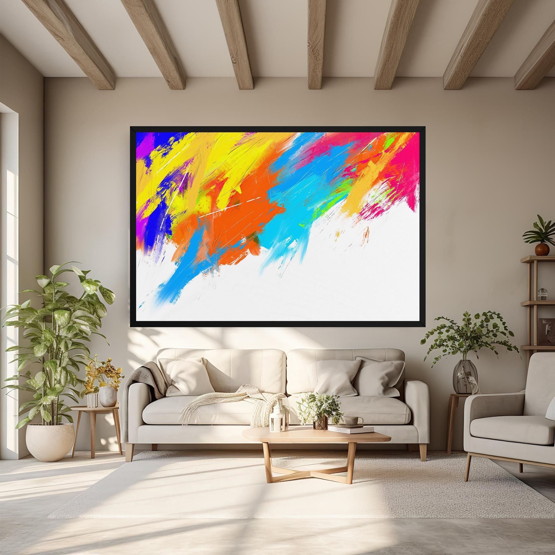 Abstract Blue Yellow mockup 6