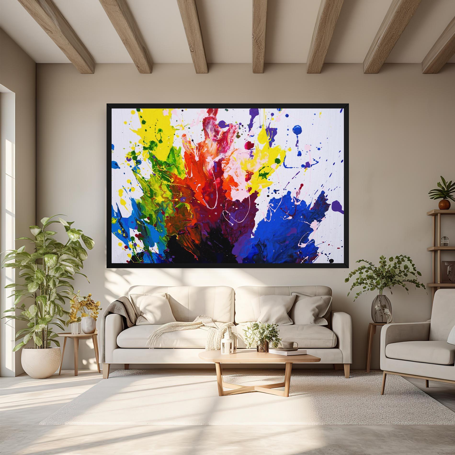 Tablou Canvas Blue Purple Exploding mockup 6