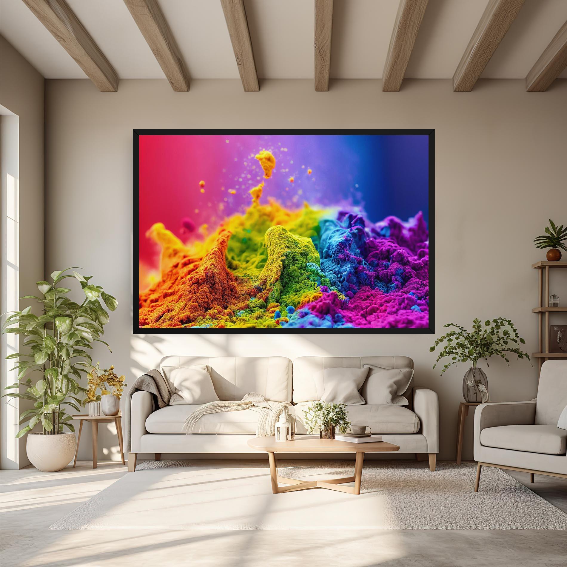 Tablou Canvas Color Powder Explosion mockup 6