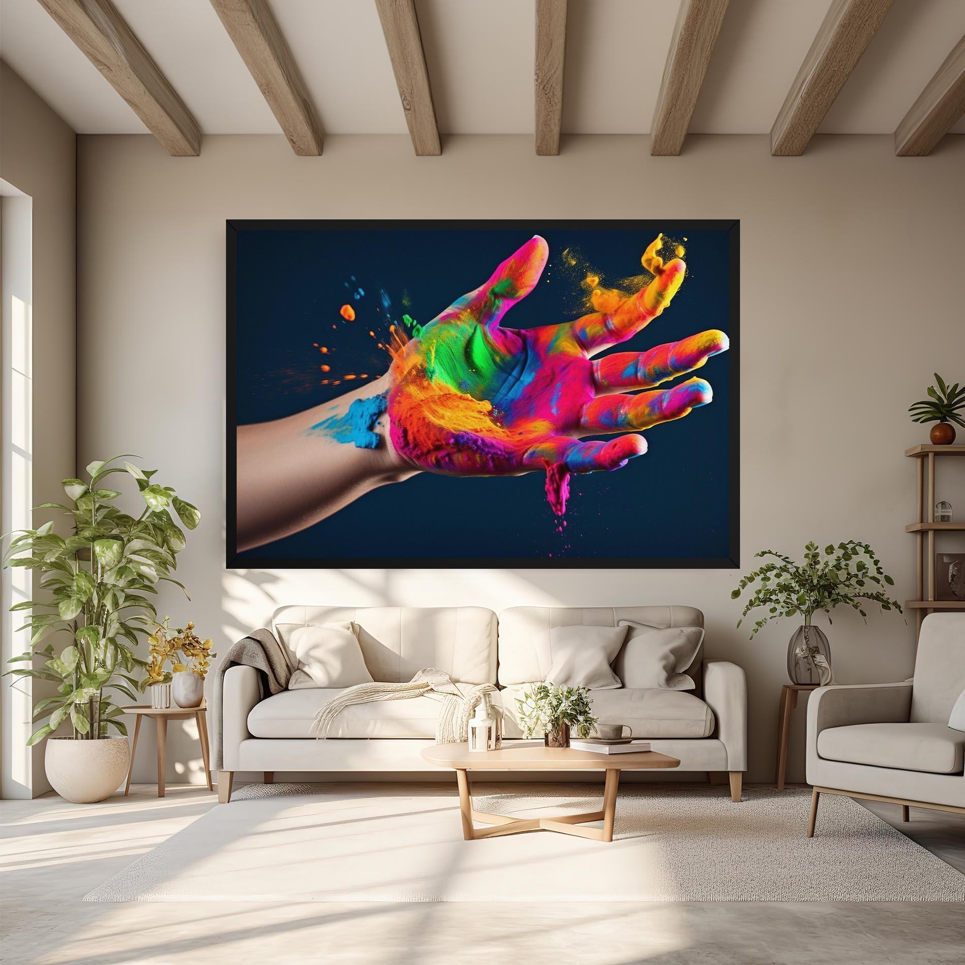 Tablou Canvas Colorful Hand mockup 6