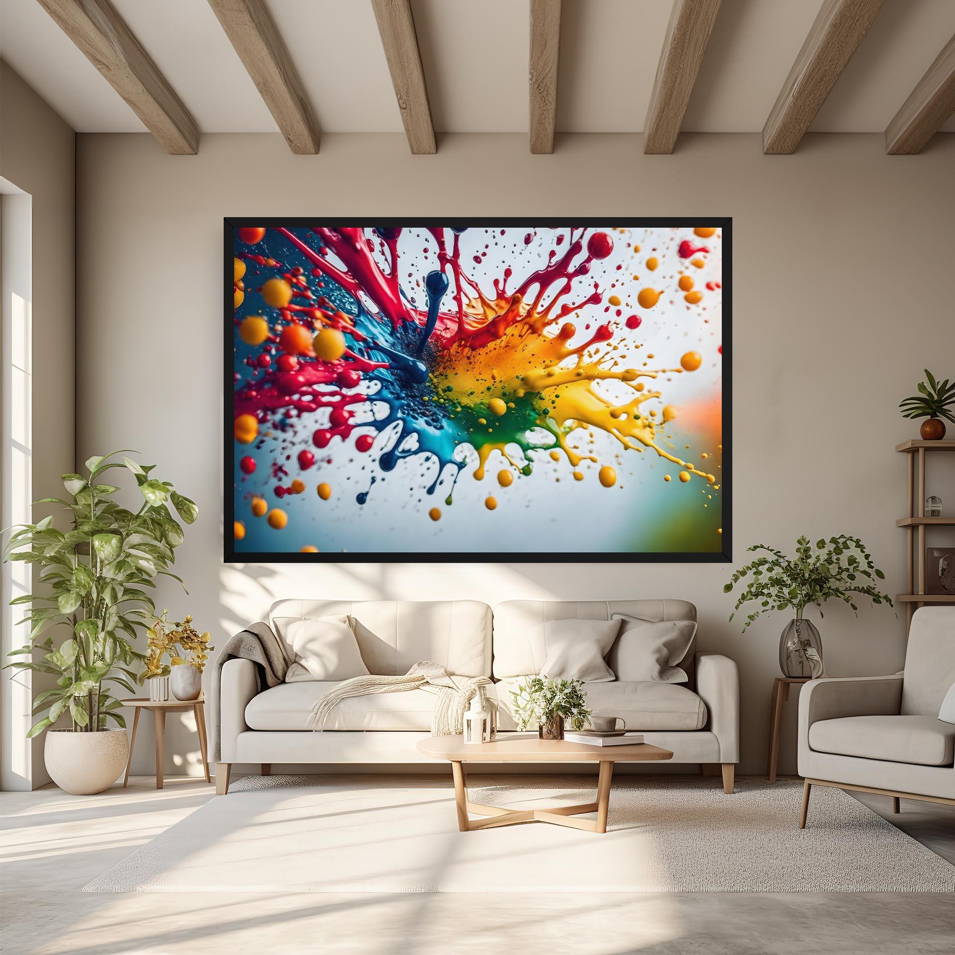 Tablou Canvas Colorful Splash Rainbow mockup 6