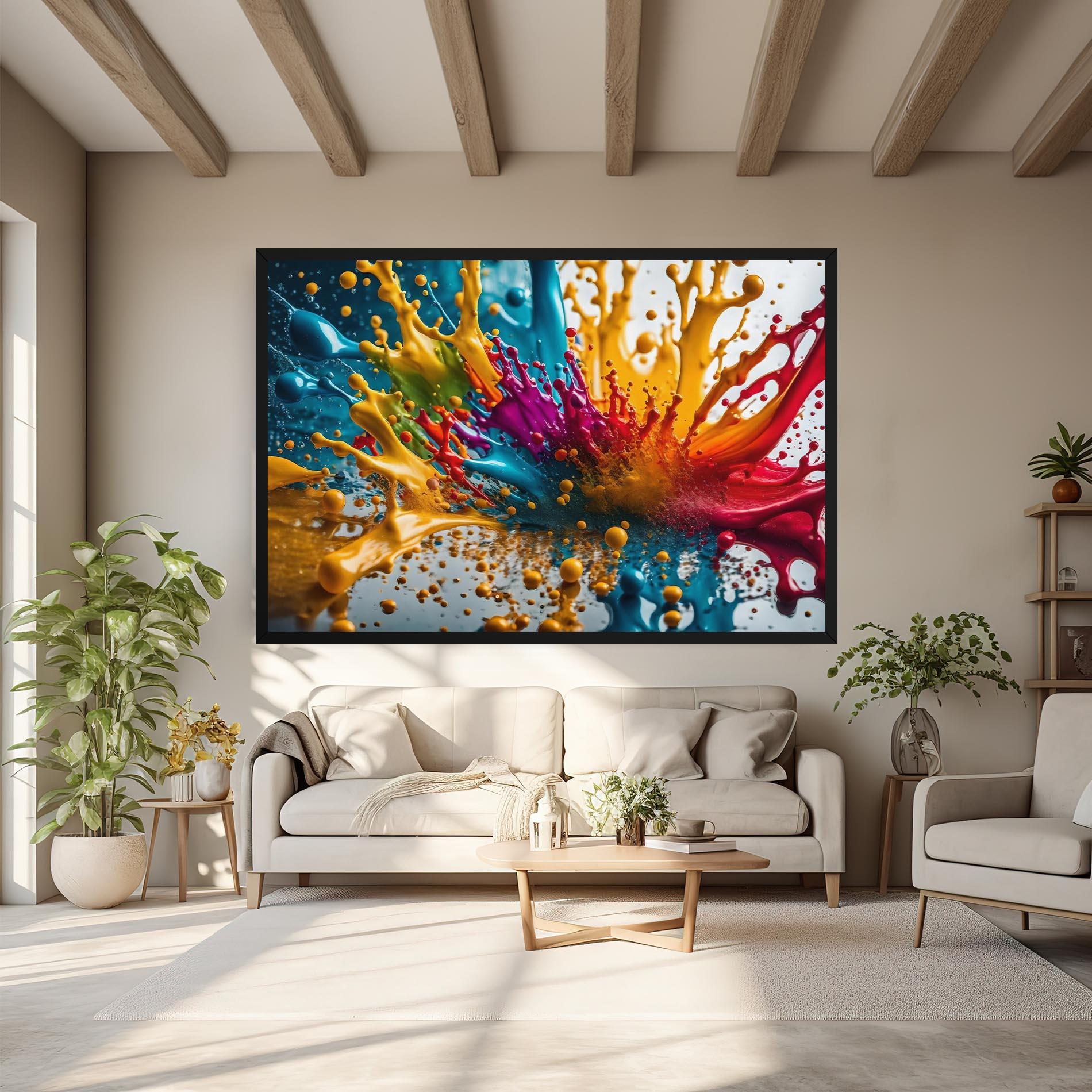 Tablou Canvas Colorful Water Splash mockup 6