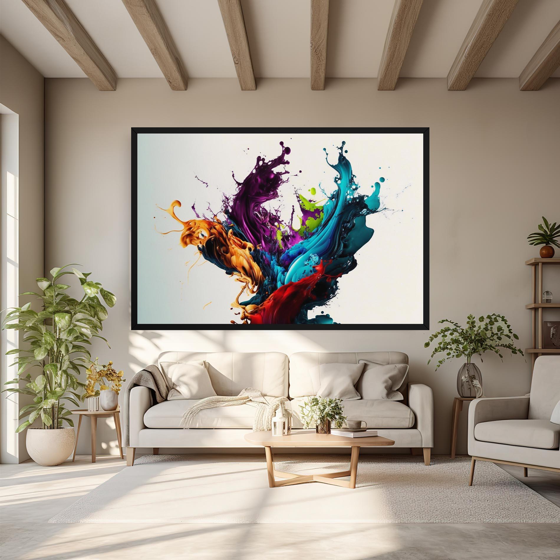 Tablou Canvas Dark Purple Splash mockup 6