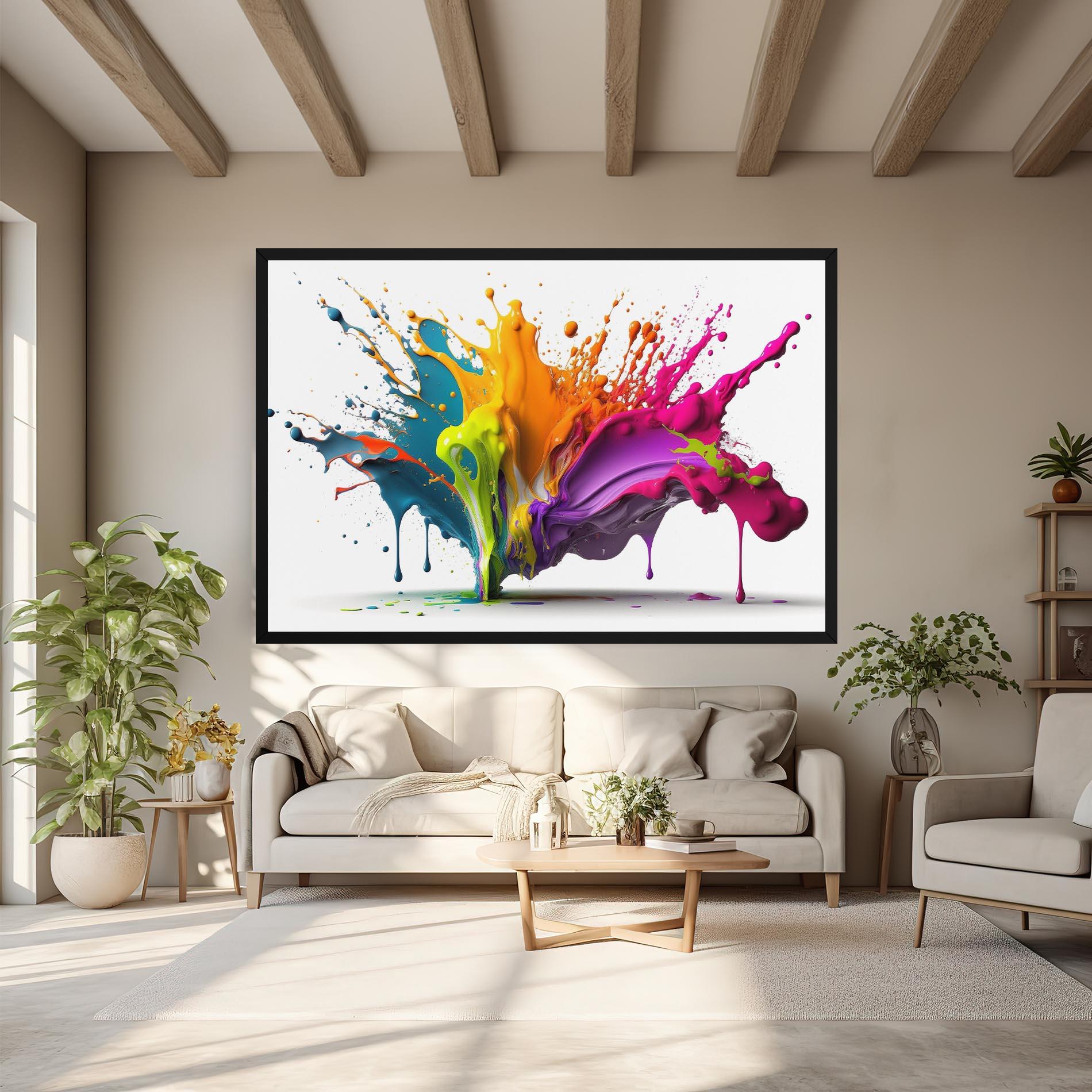 Tablou Canvas Exploding Mixed Liquid mockup 6