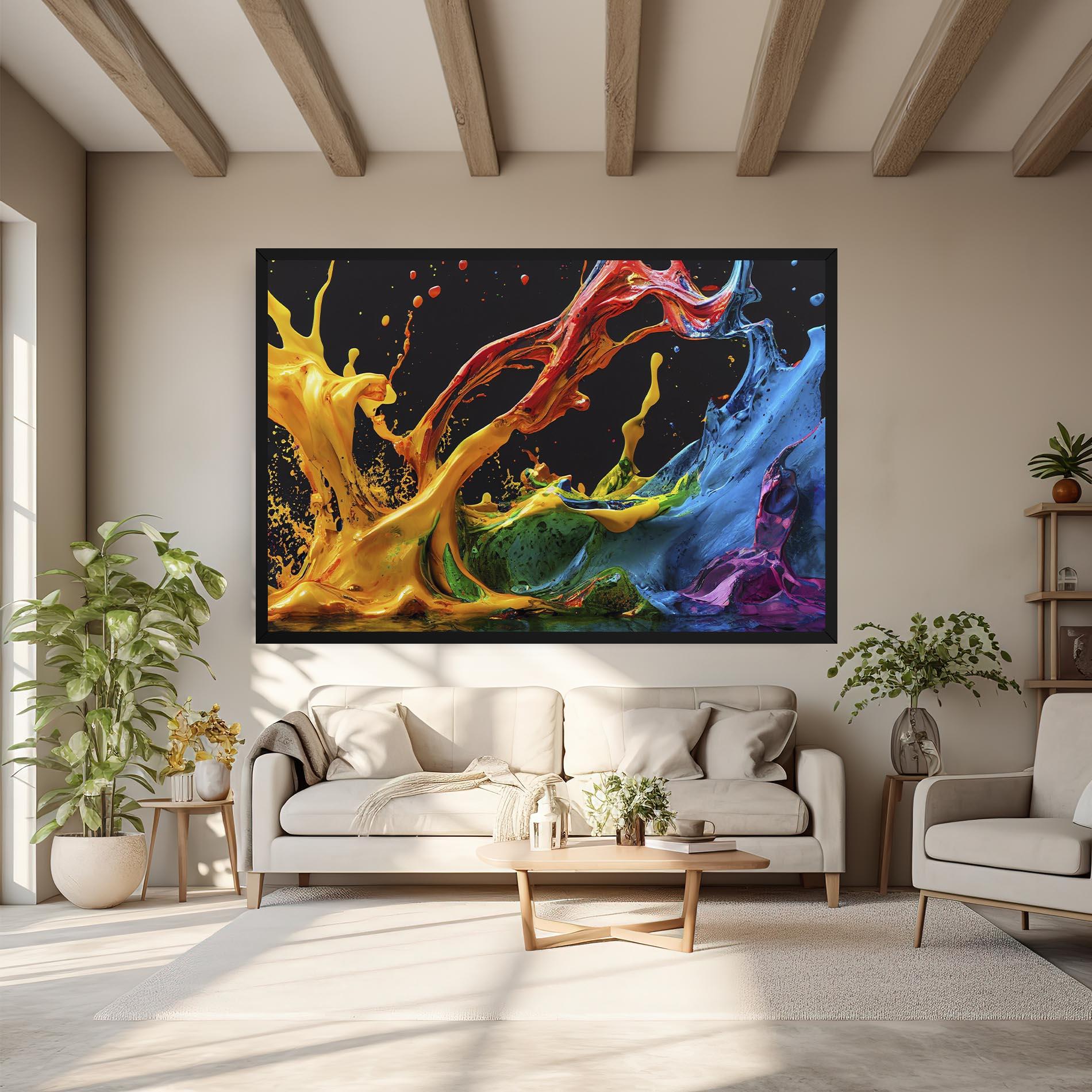 Tablou Canvas Floating Yellow Splay mockup 6