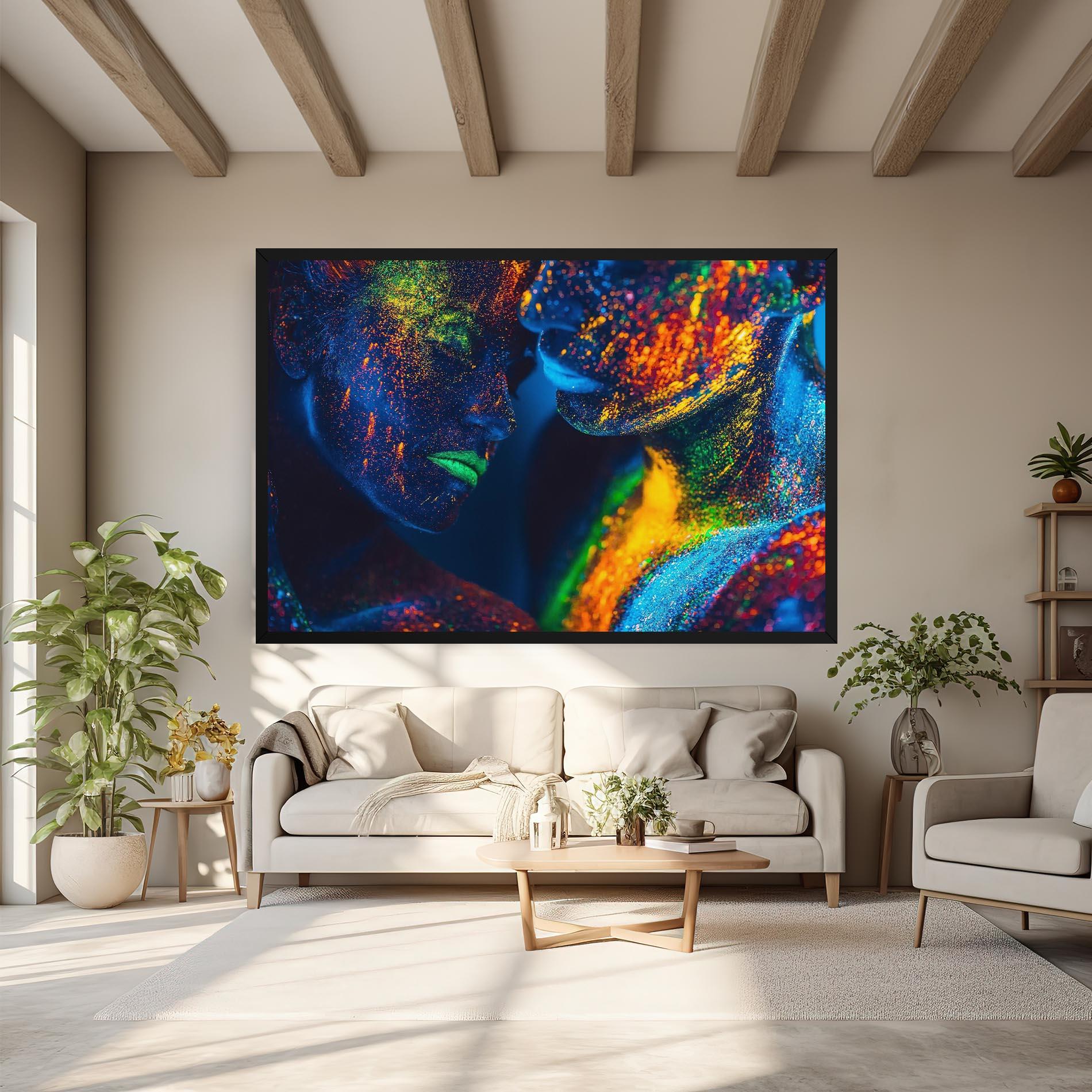 Tablou Canvas Fluorescent Green Lips mockup 6