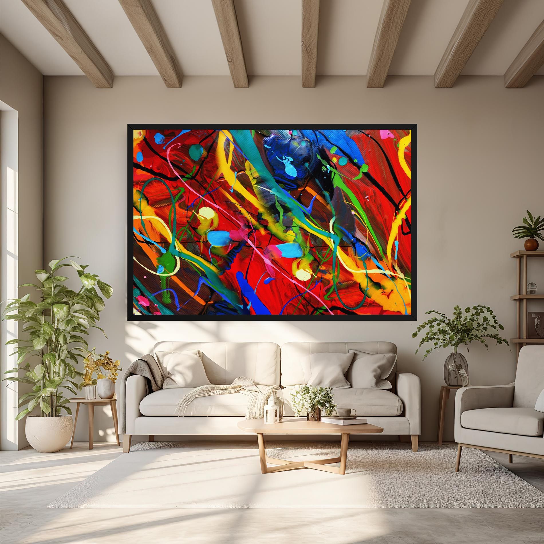 Hand Draw Red Painting mockup 6