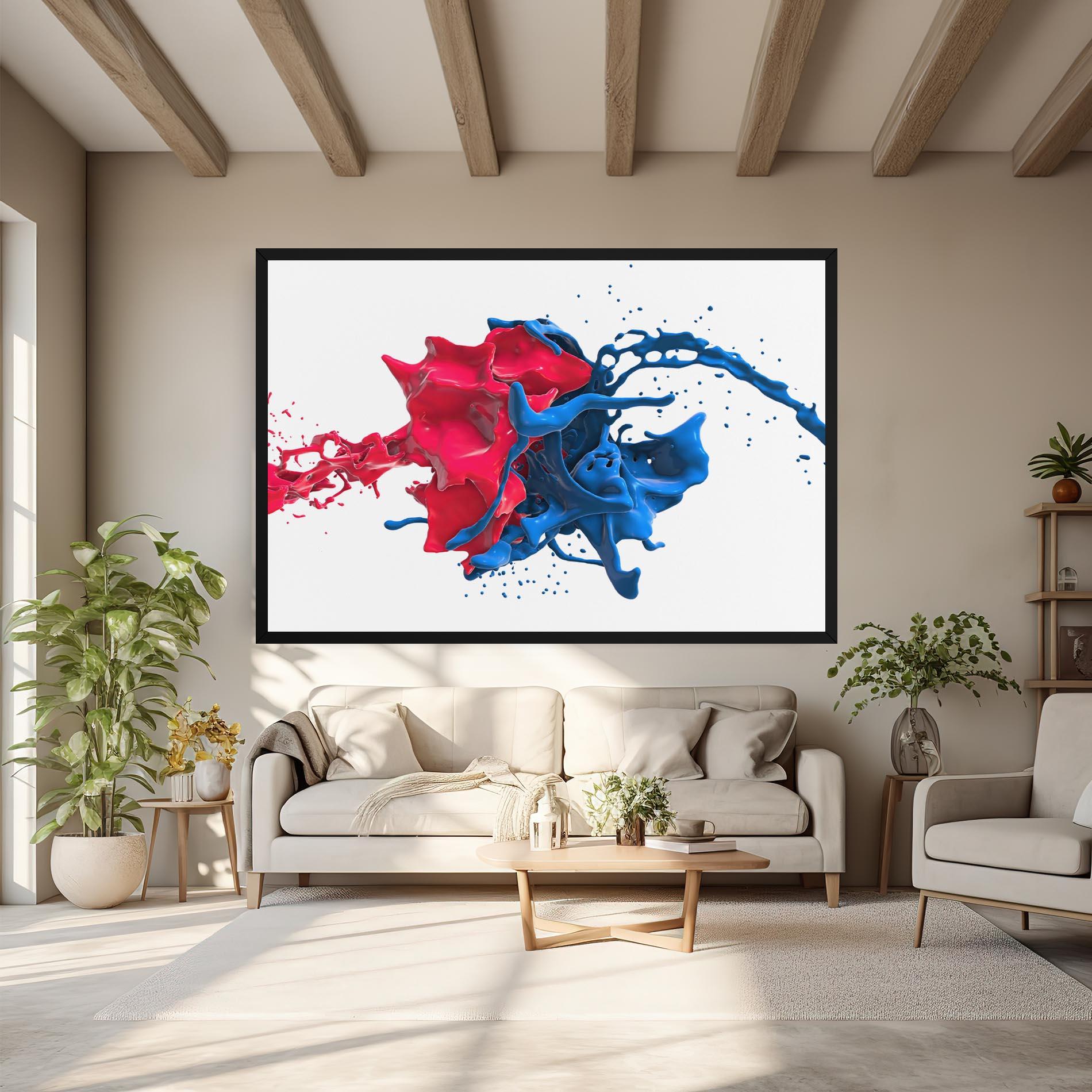 Tablou Canvas Pink And Blue Splash mockup 6