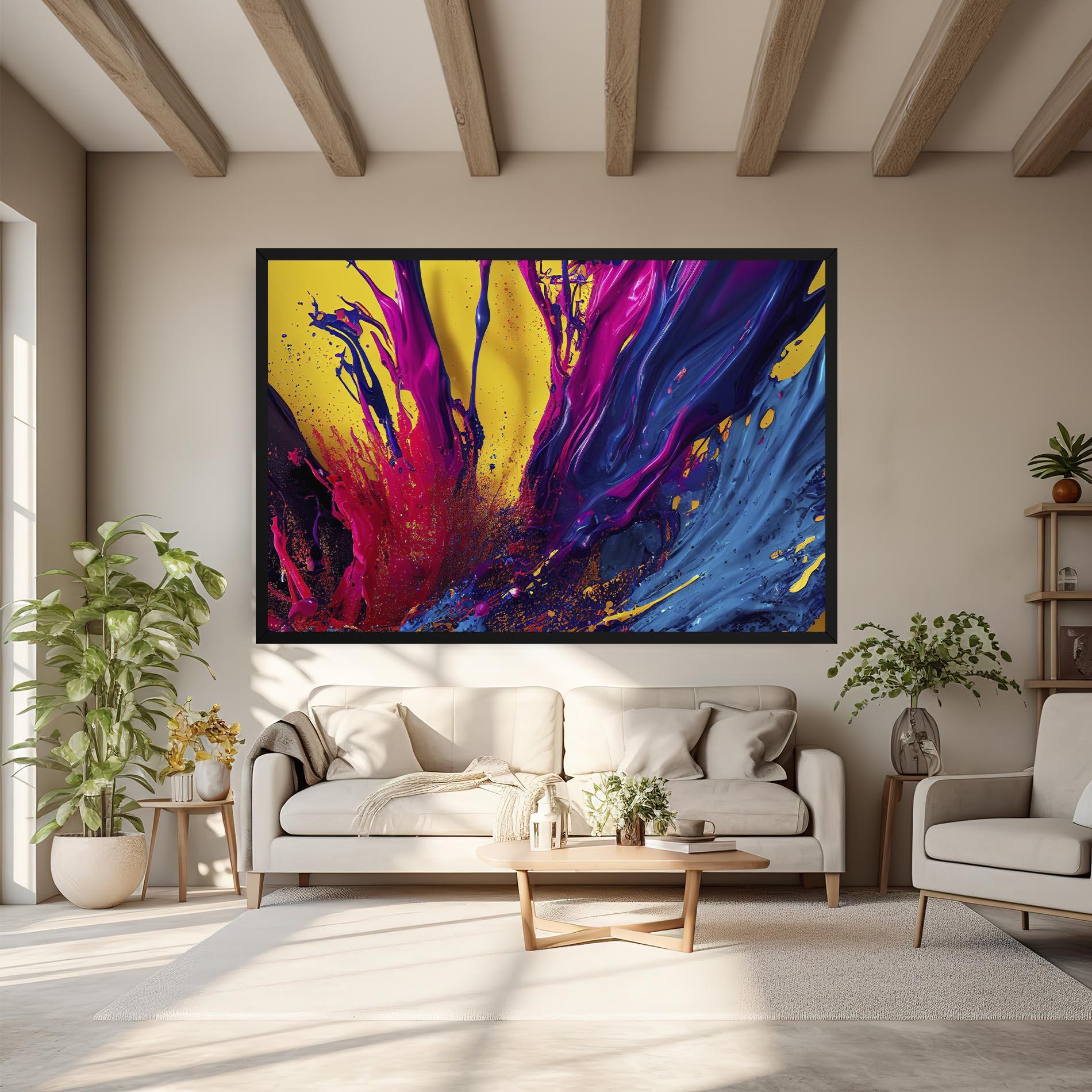 Tablou Canvas Purple And Blue Splash mockup 6