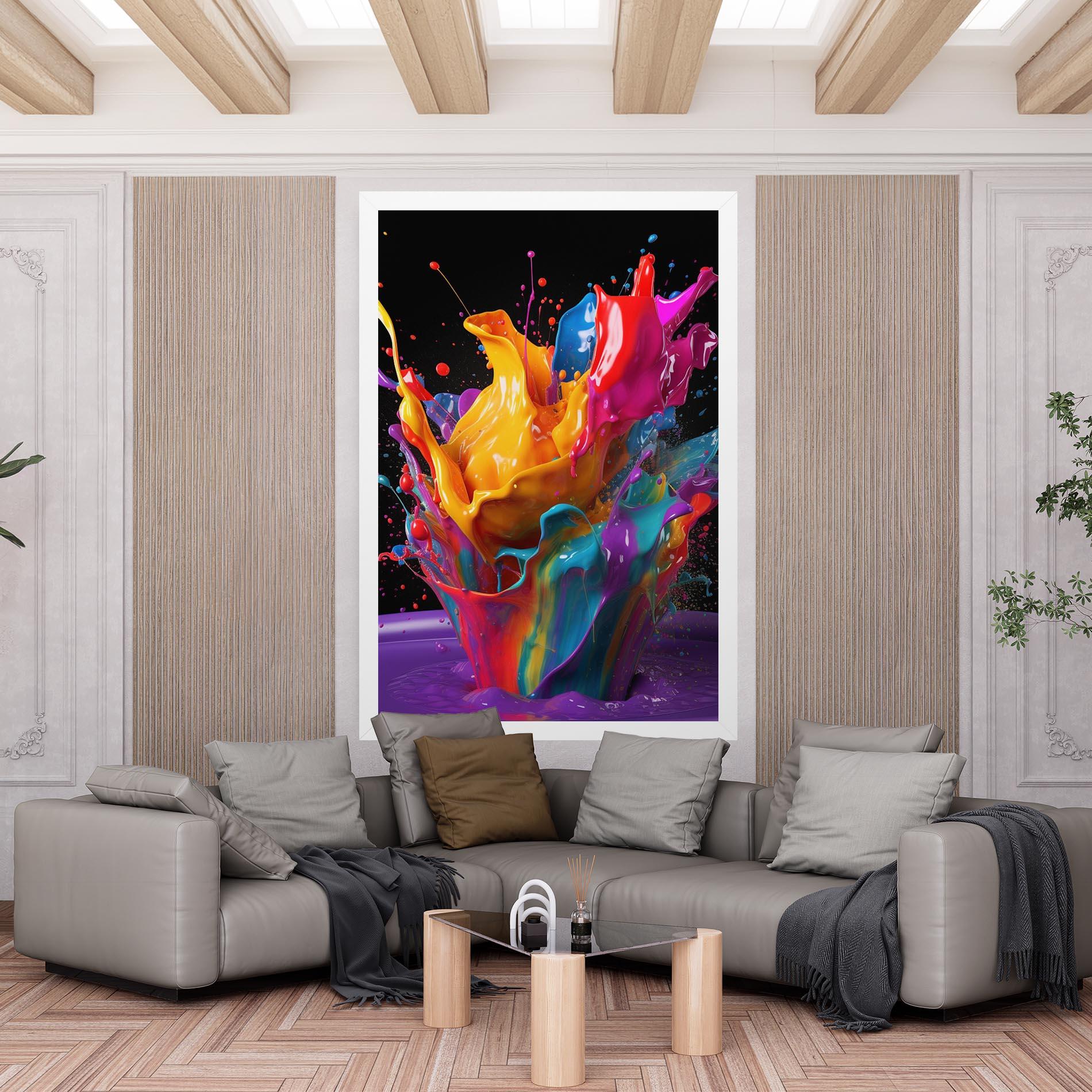 Tablou Canvas Brightly Color Splashing mockup 6