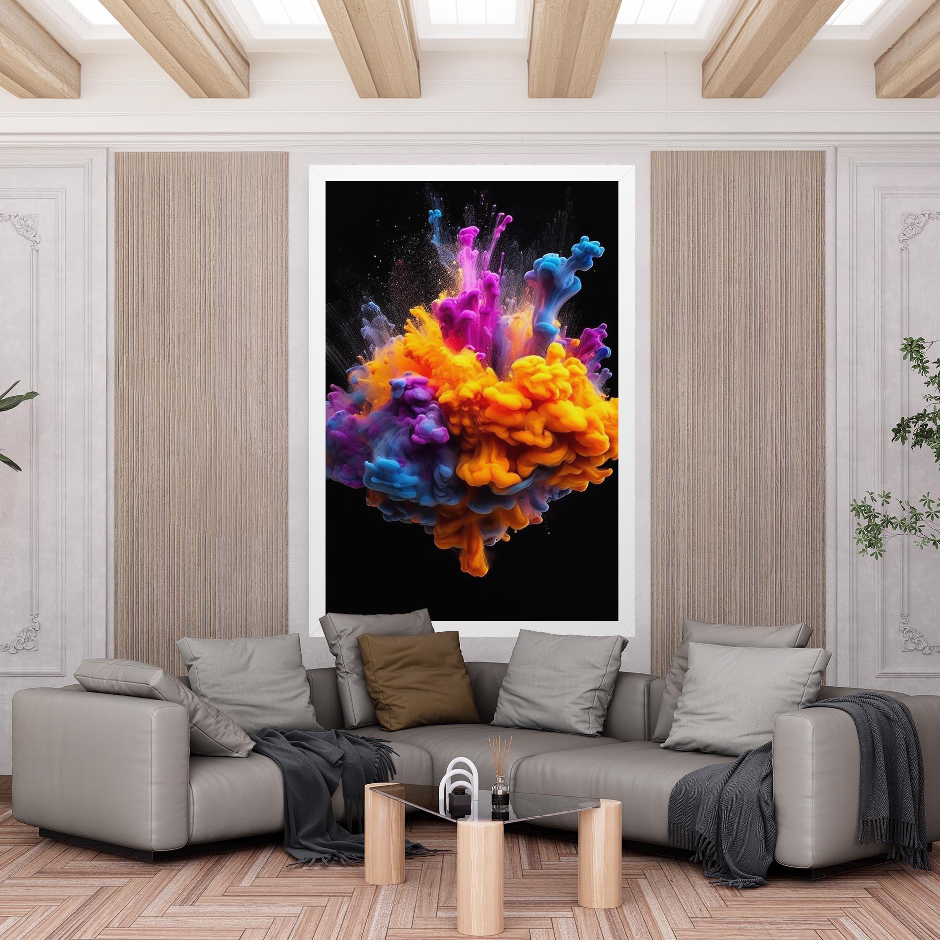 Tablou Canvas Colorful Cloud Liquid mockup 6
