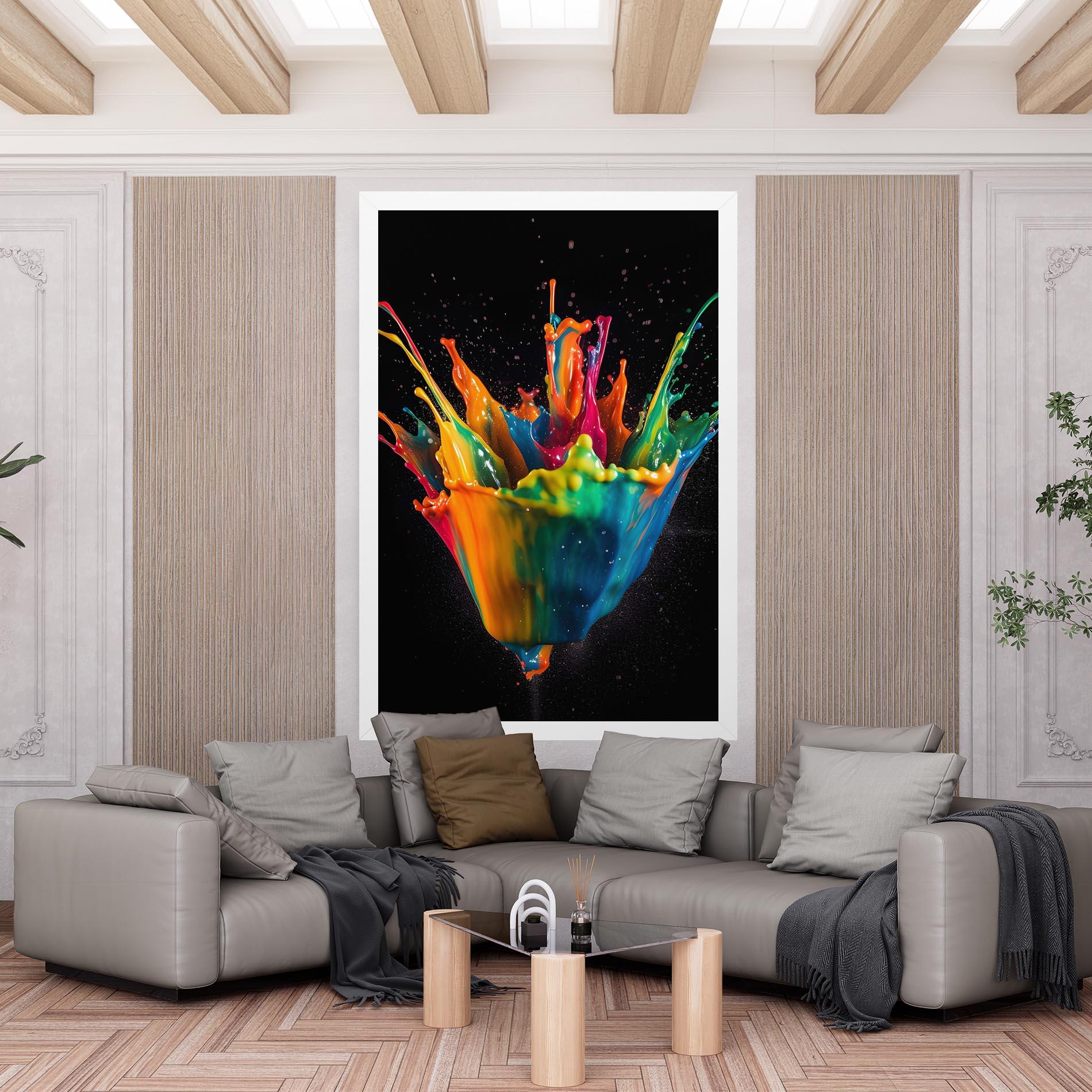 Tablou Canvas Colorful Paint Dropped mockup 6